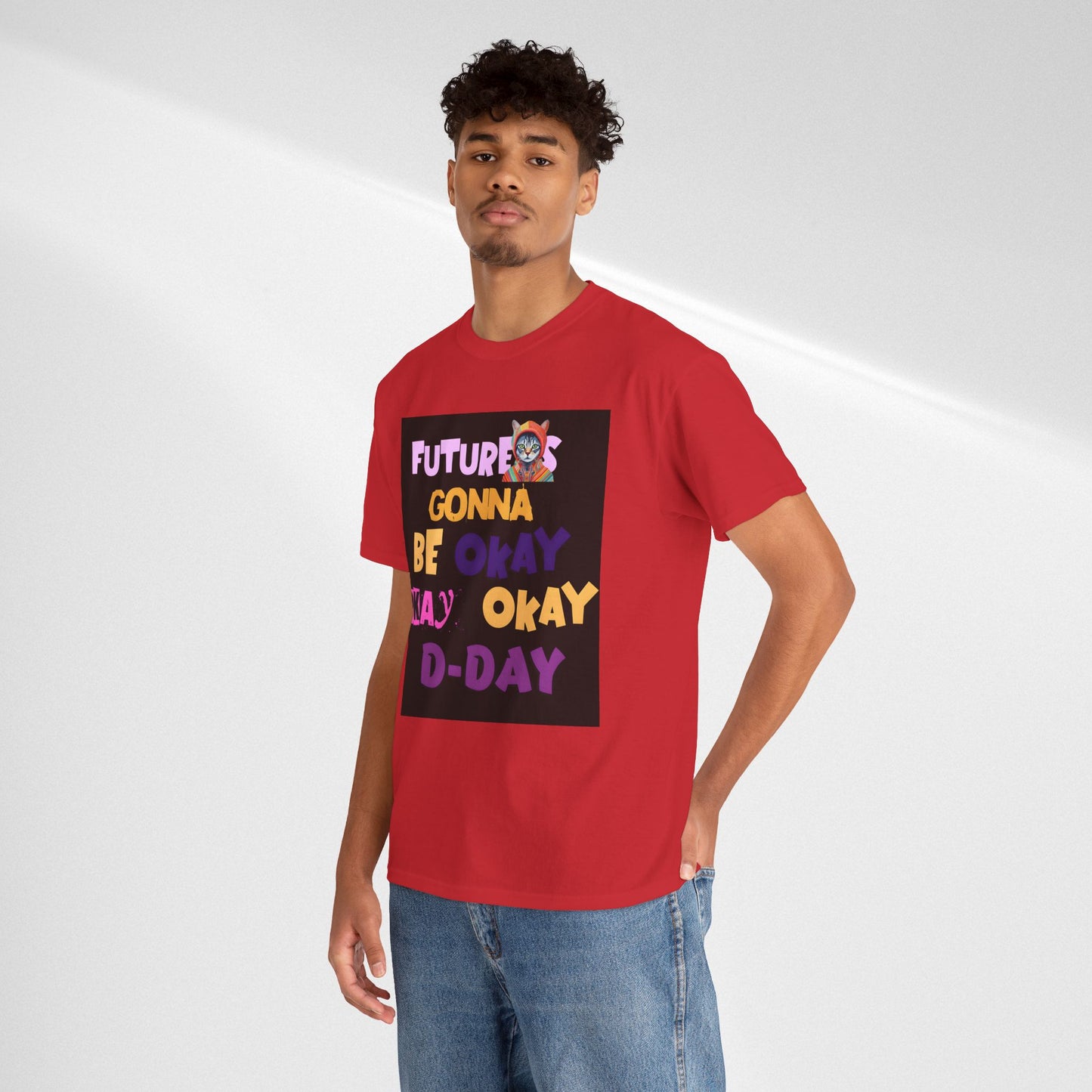 Future's Gonna Be Okay D-Day T-Shirt — Positive Retro Graphic Tee