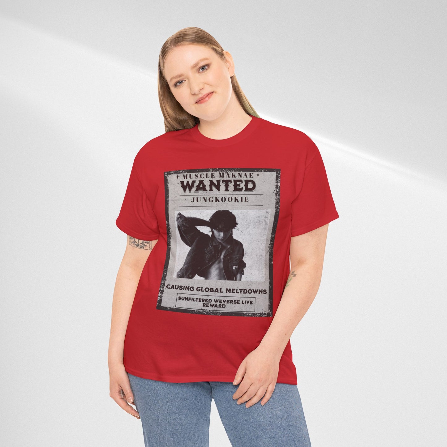 Wanted Poster T-Shirt — "Jungkookie" Vintage K-Pop Graphic Tee