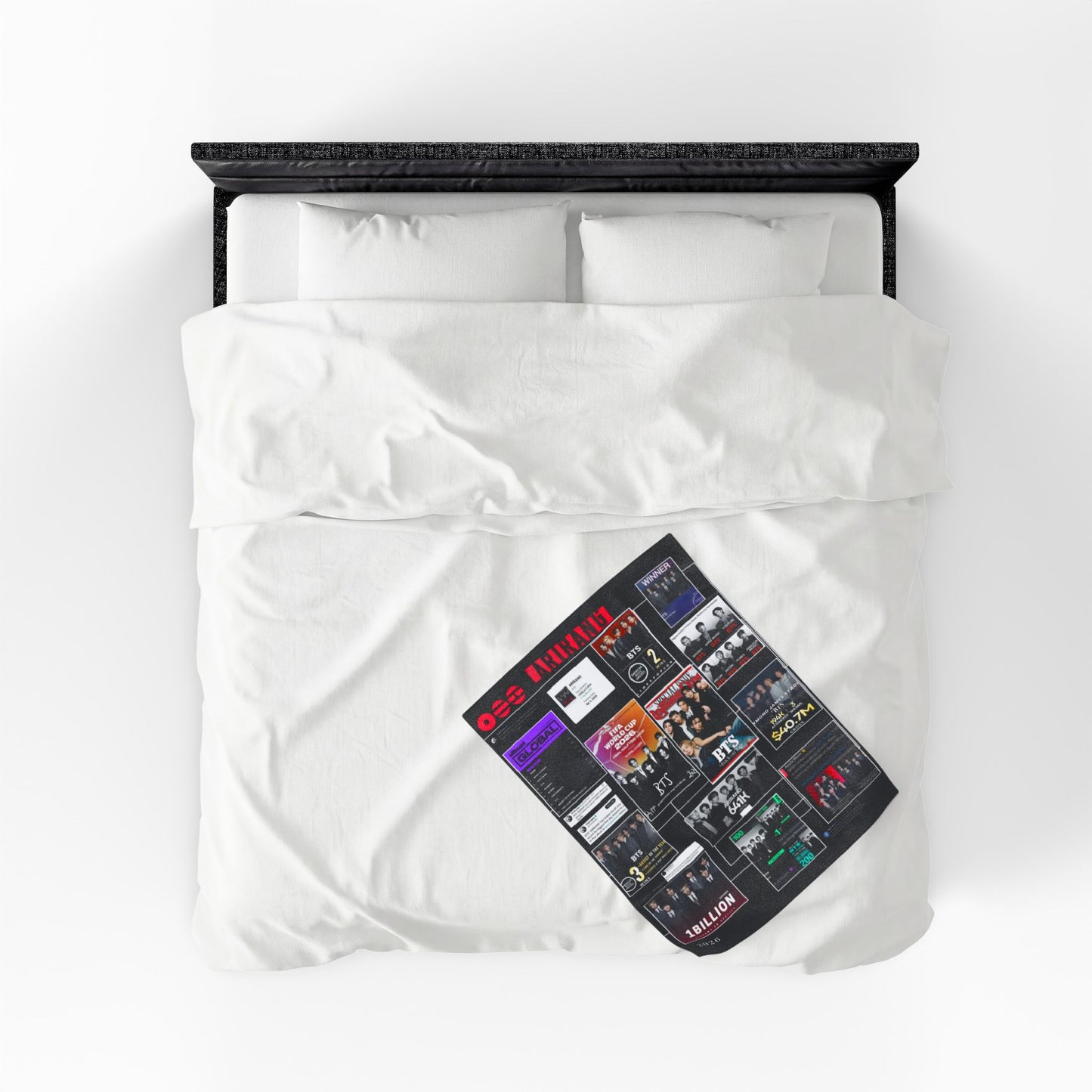 BTS ARIRANG Collage Velveteen Plush Blanket — K-Pop Fan Merchandise