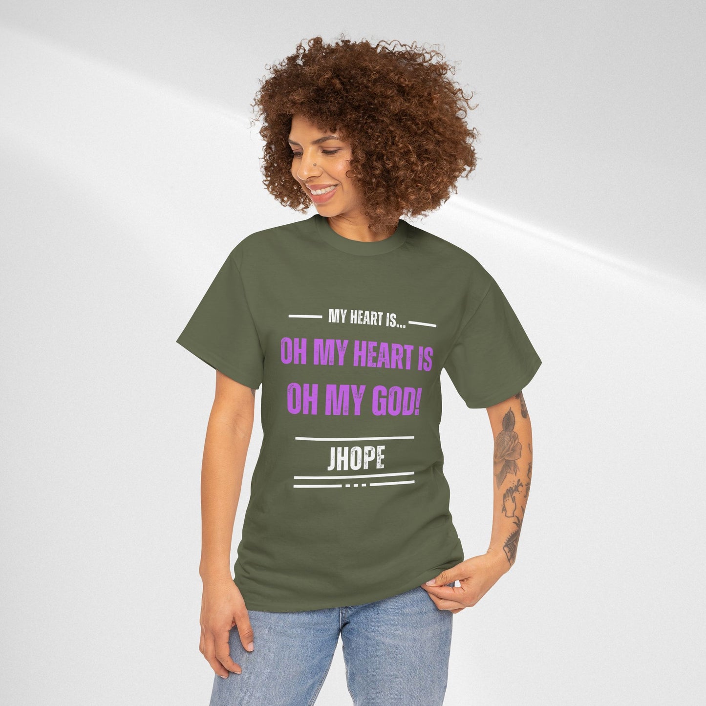 Graphic Tee — "Oh My Heart Is Oh My God!" J-Hope Fan Shirt