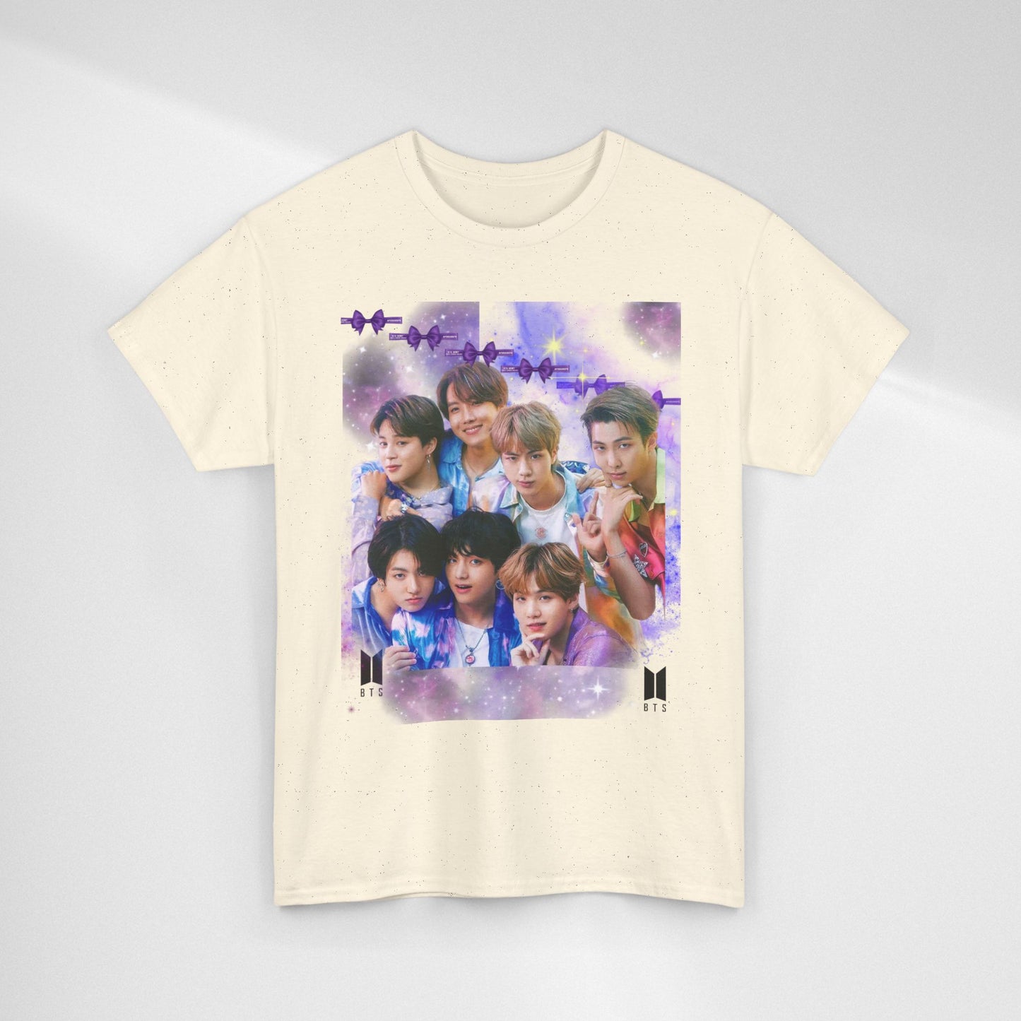 BTS Collage Tee — Purple Dream Photo Graphic T-Shirt