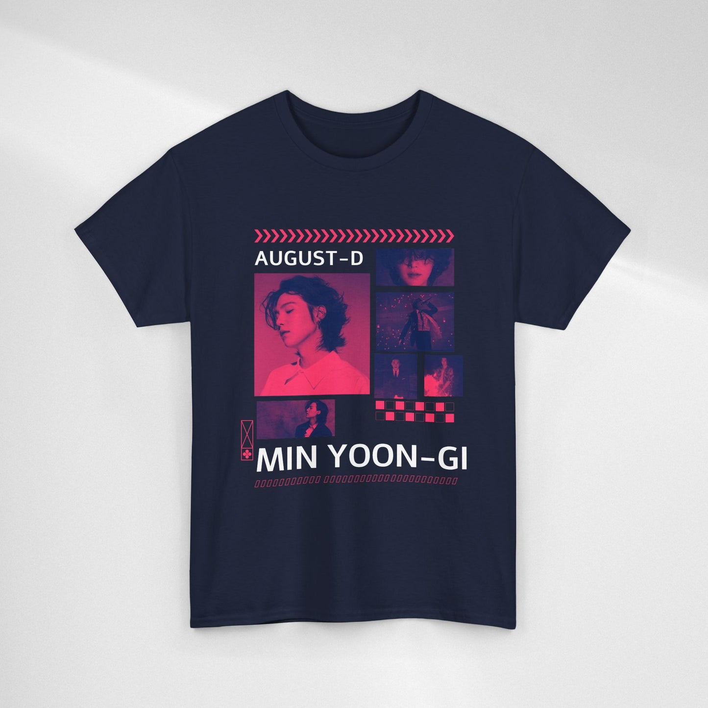 Min Yoon-Gi Photo Grid Tee — K‑Pop BTS August‑D Fan Shirt
