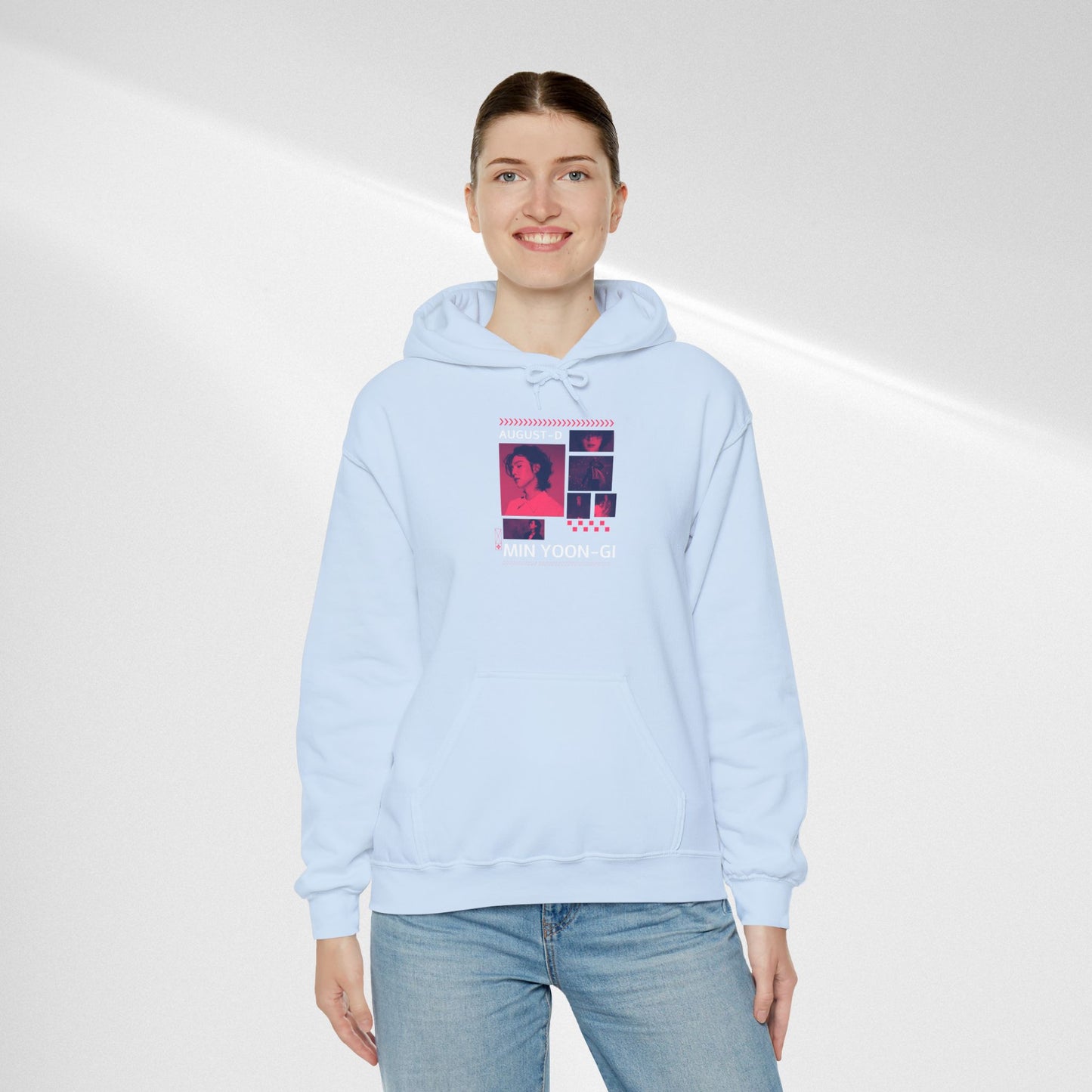 Min Yoon-gi Photo Grid Hoodie — K-Pop Retro Tour Aesthetic