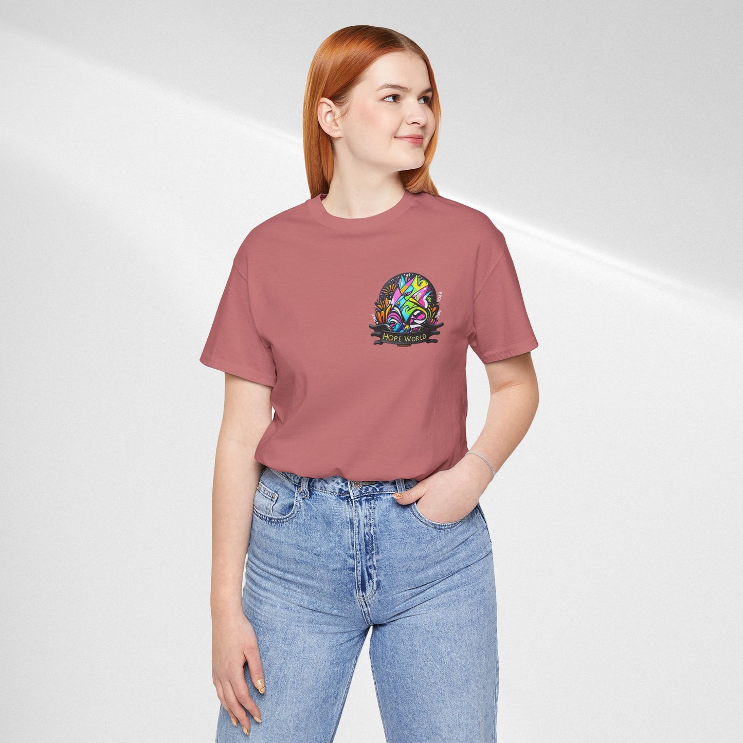 Hope World Graphic Tee — Colorful Graffiti BTS-Inspired Shirt