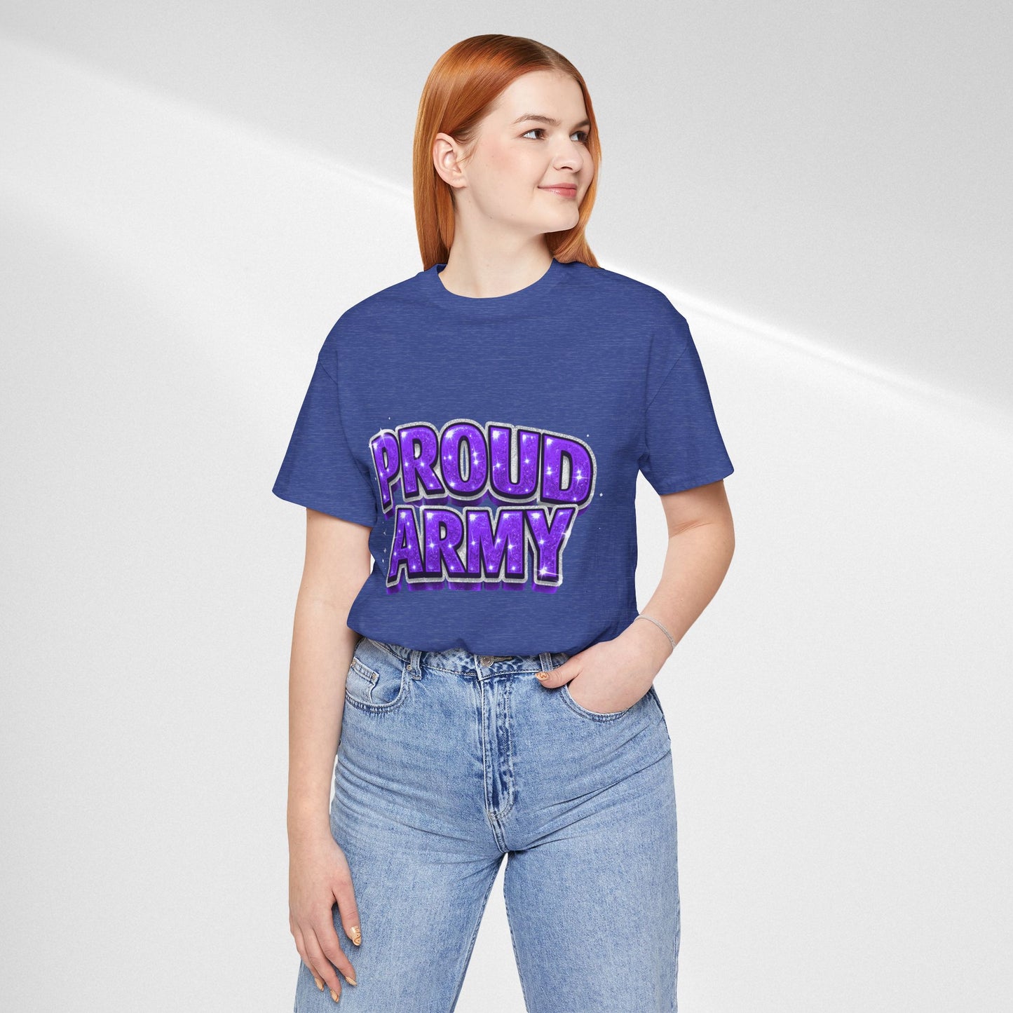 Proud Army T-Shirt — Bold Purple BTS Support Tee