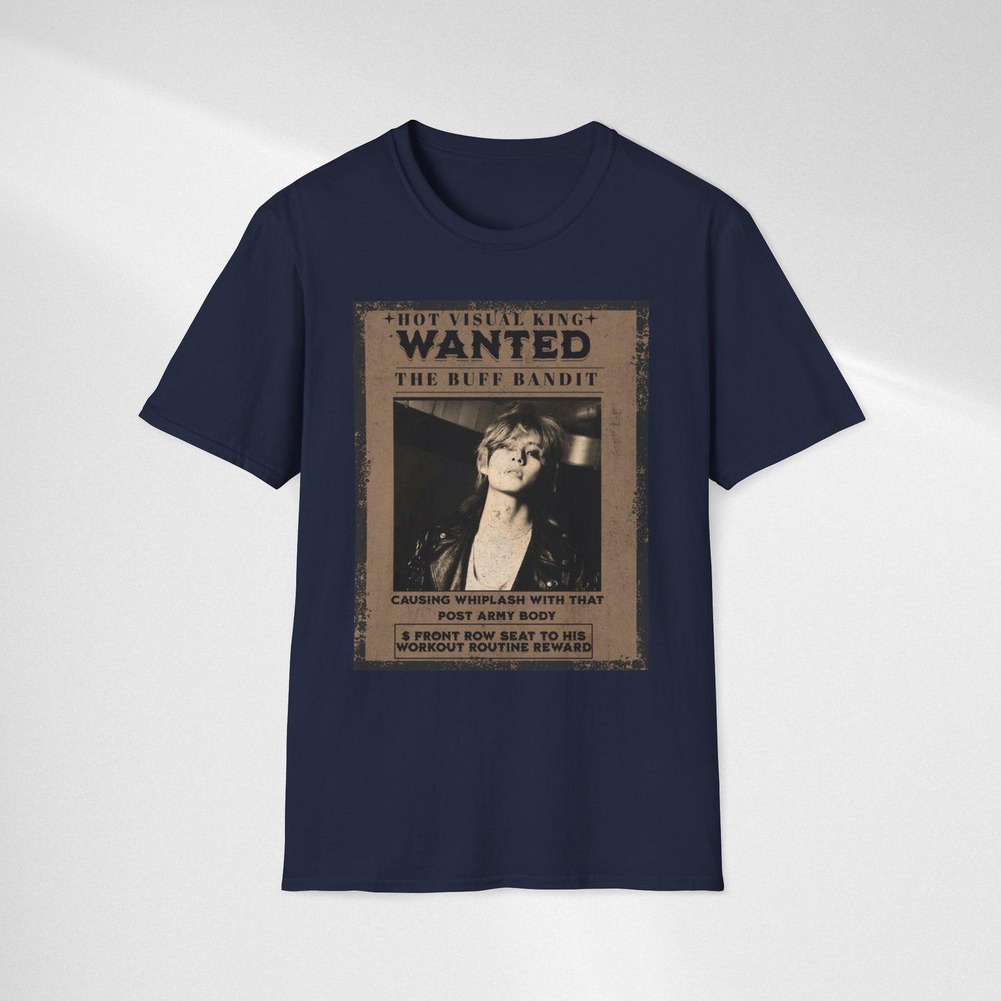 Wanted V Poster Graphic T-Shirt — "The Ruff Bandit" Vintage Western Mugshot Tee