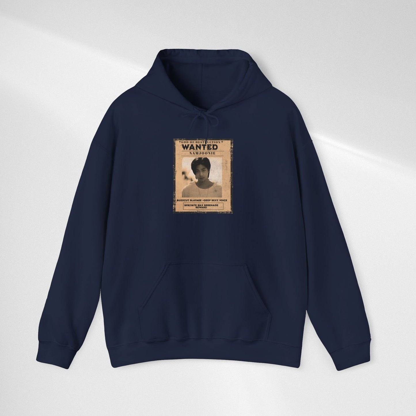 Hoodie - Vintage Namjoon 'WANTED' Poster Graphic Pullover