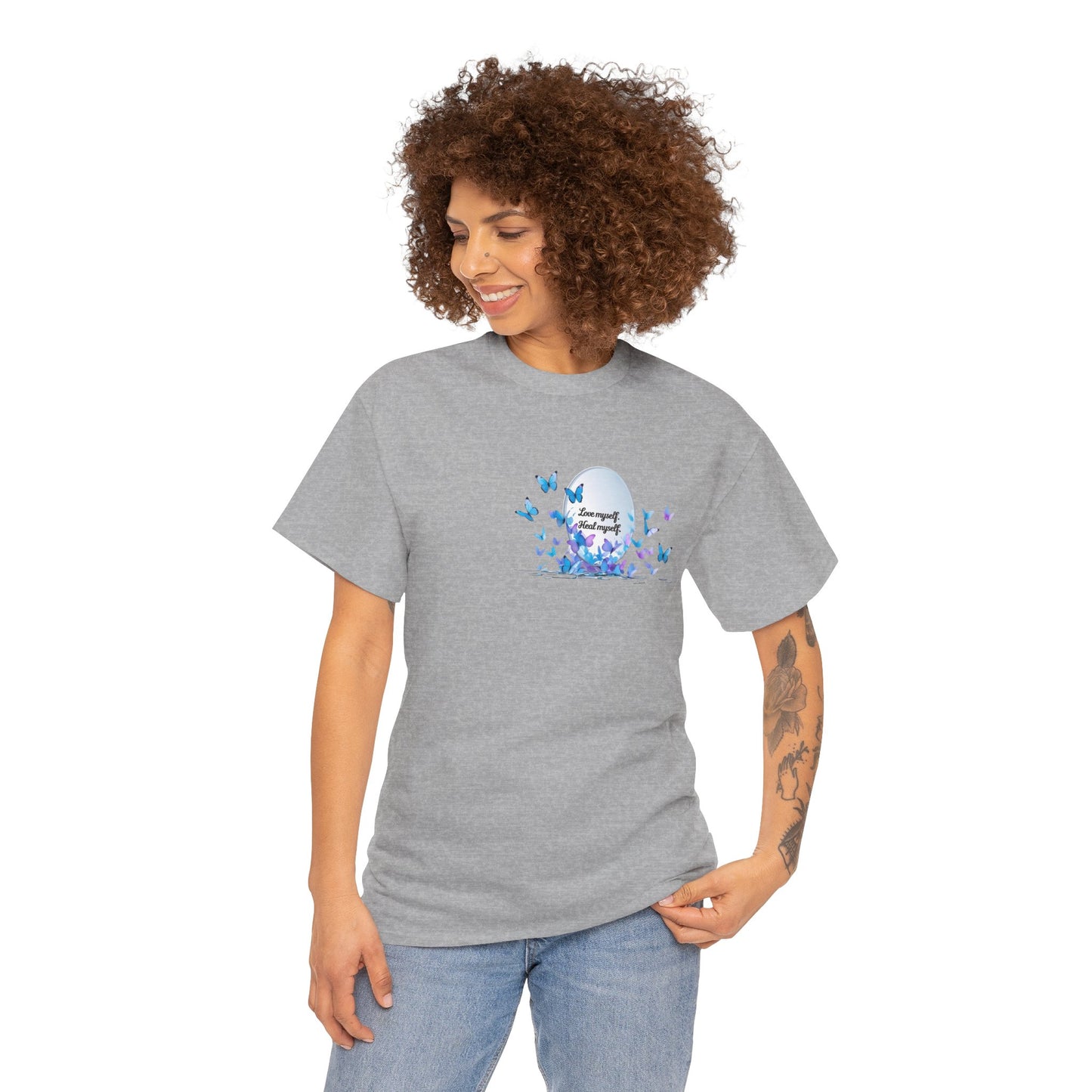 Butterfly Moon T-Shirt — "Strength Through Change" Inspirational Tee