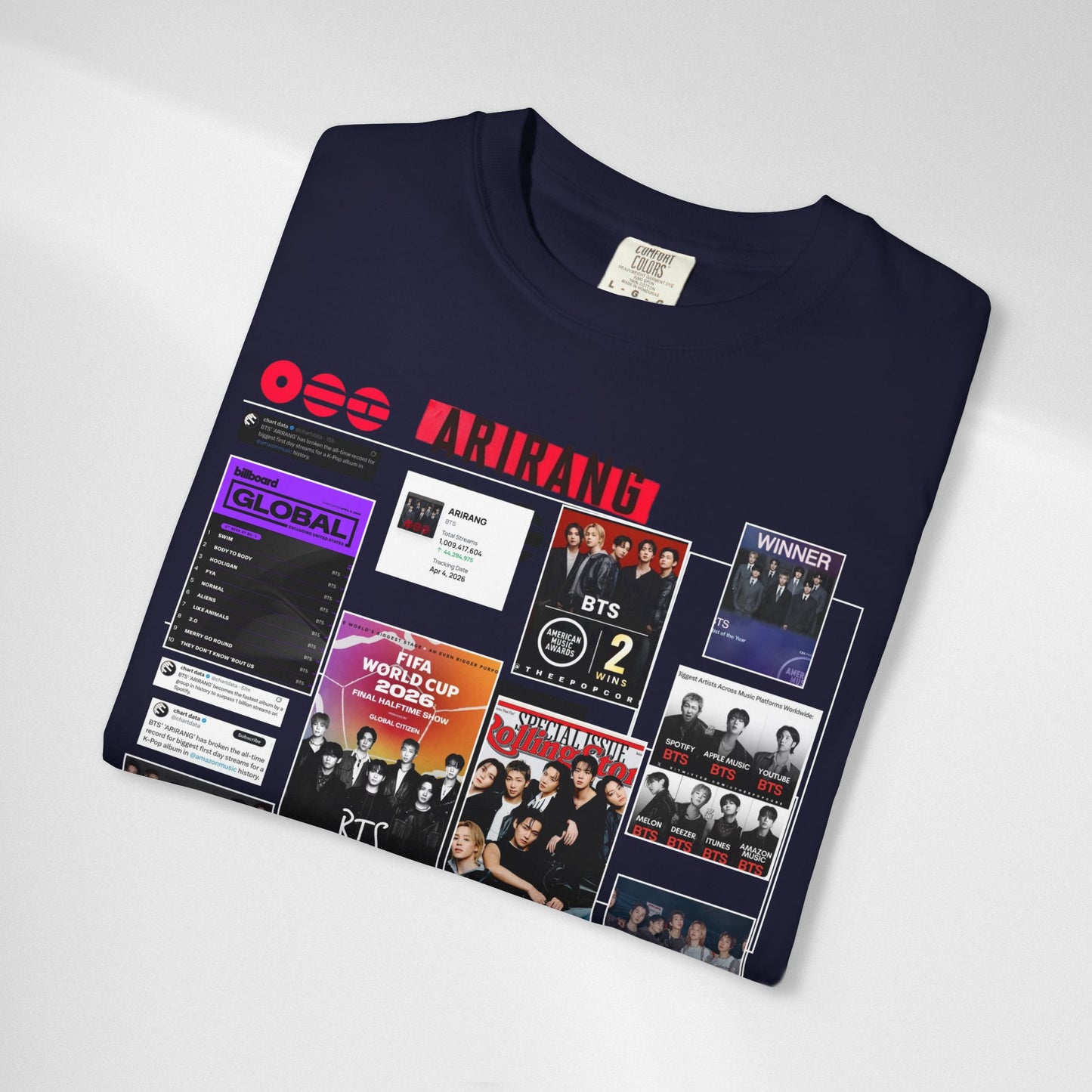 BTS  ARIRANG Collage Graphic T-Shirt — K-Pop Fan Tribute Tee