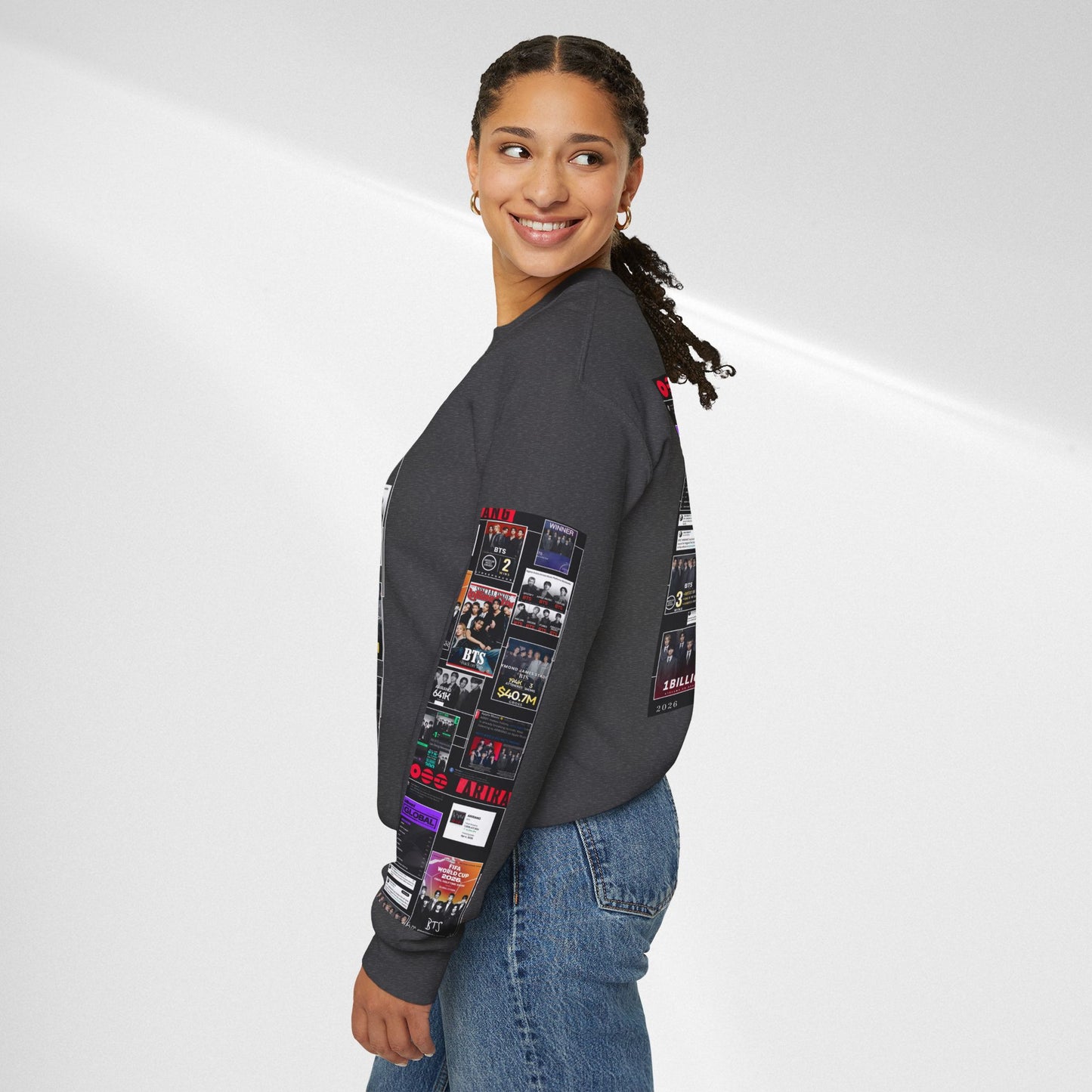 Crewneck Sweatshirt — BTS ARIRANG Collage Graphic Crewneck (Album Posters & Tour Art)