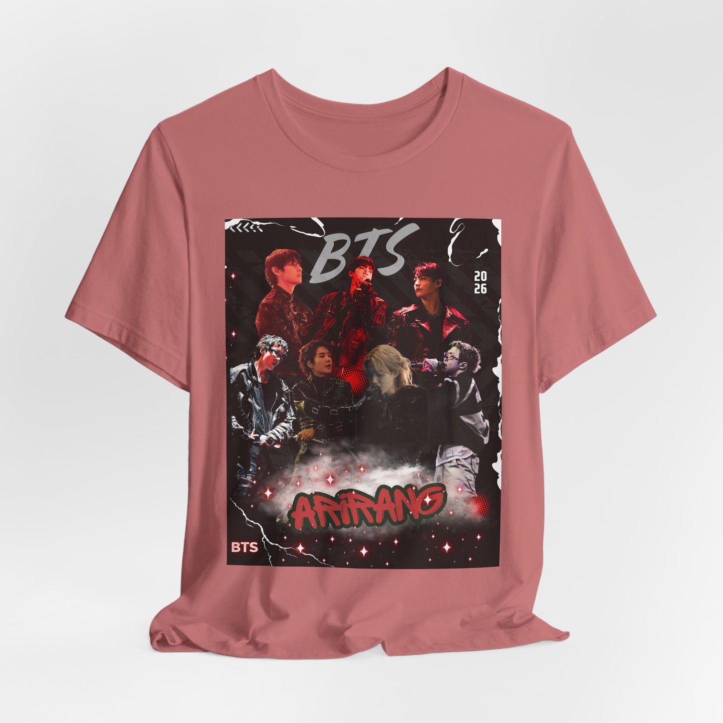 BTS ARIRANG Band Graphic Tee — 'BTS ARMY' Retro Concert Poster Shirt