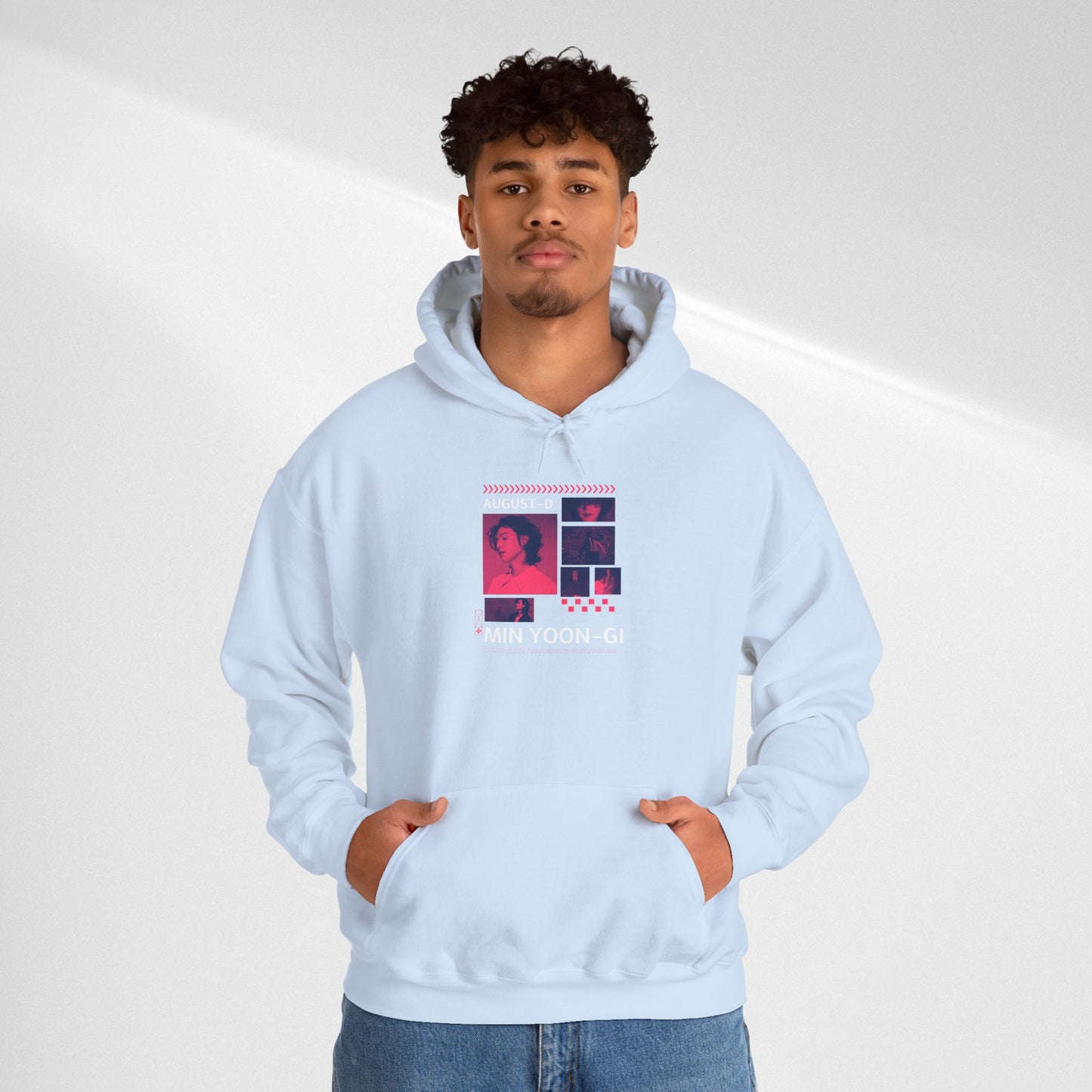 Min Yoon-gi Photo Grid Hoodie — K-Pop Retro Tour Aesthetic