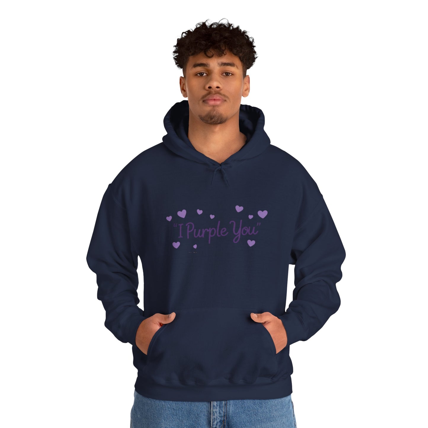 I Purple You Hoodie — Cute Purple Heart Love Pullover