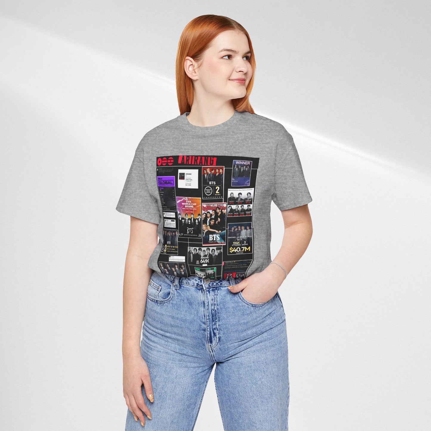 BTS  ARIRANG Collage Graphic Tee — K‑Pop Fan Tribute Shirt