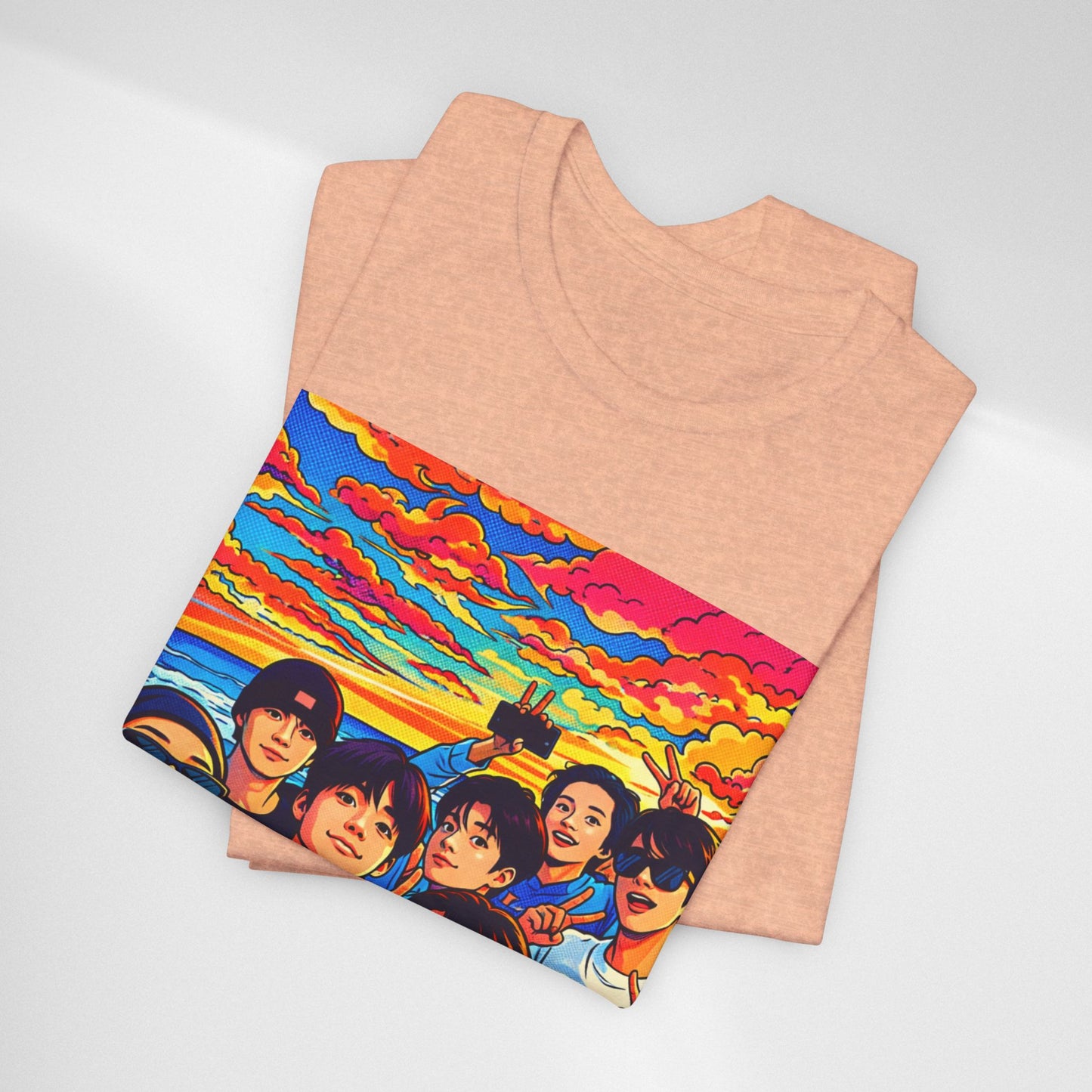 BTS Vibrant Sunset Group Portrait Tee