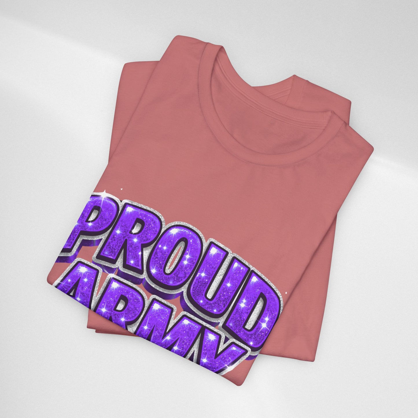 Proud Army T-Shirt — Bold Purple BTS Support Tee