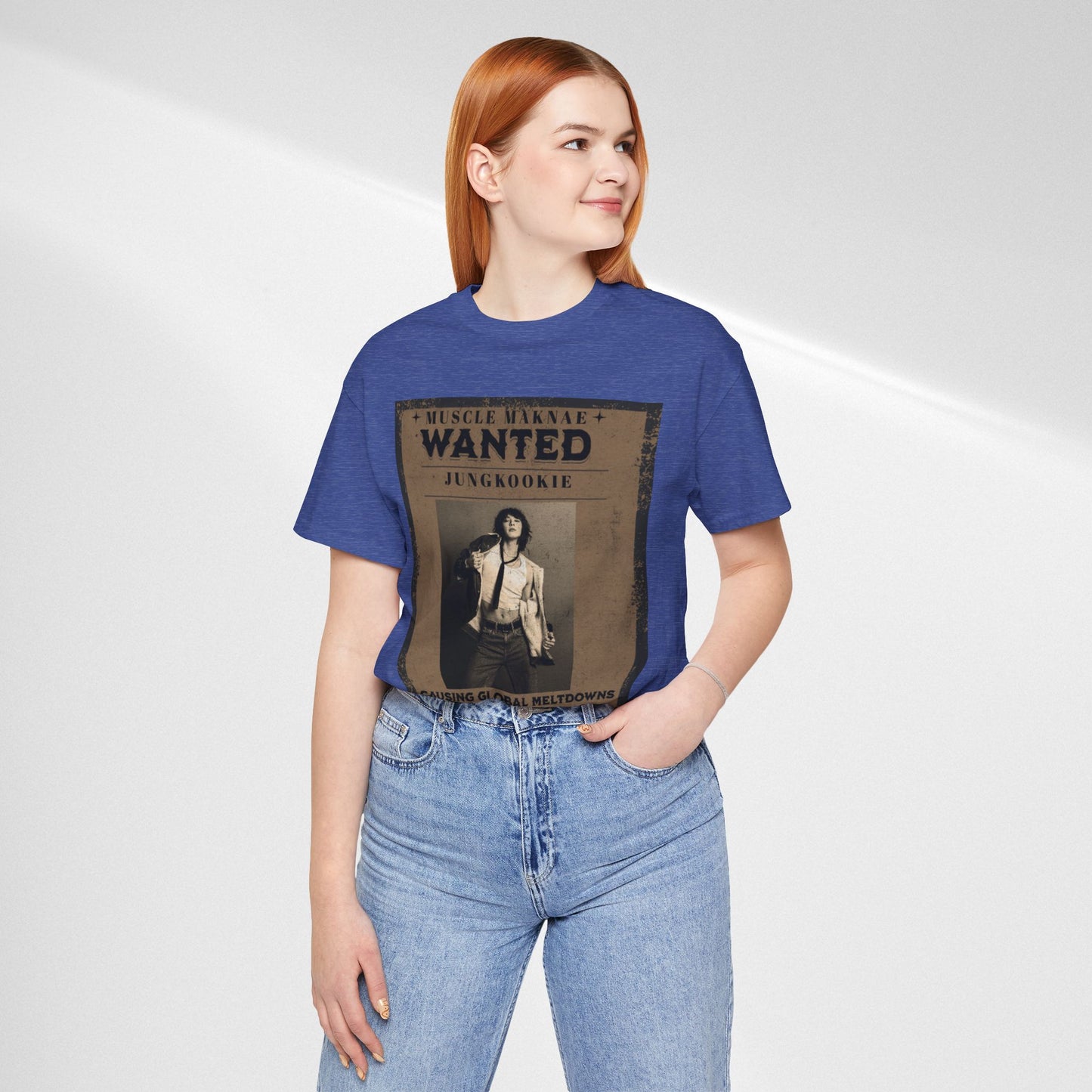 Wanted Poster Tee — 'Jungkook: Causing Global Meltdowns' Vintage K-Pop T-Shirt