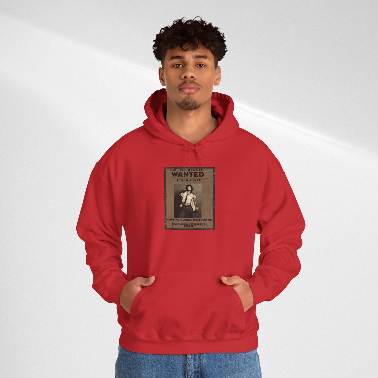 Hoodie — Vintage JK 'WANTED' Poster Graphic Pullover