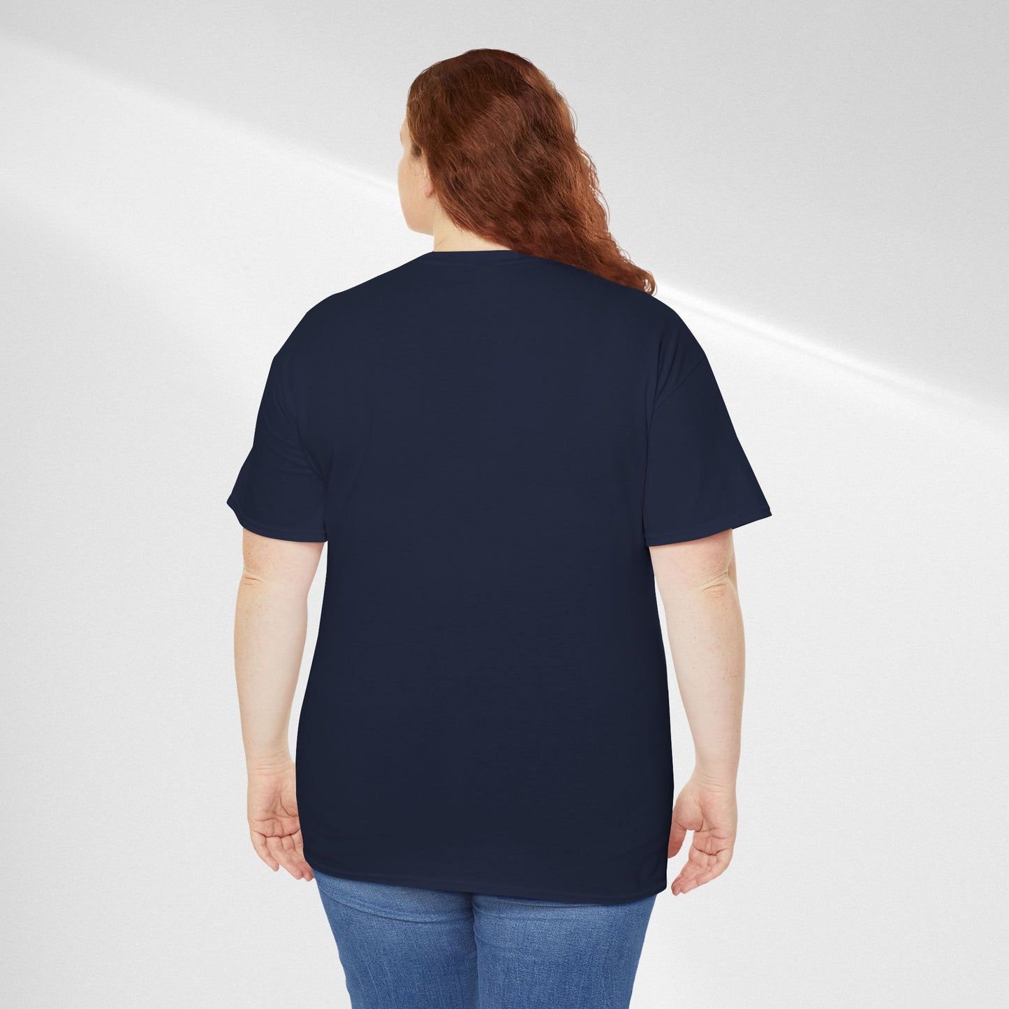 Blue & Grey Heart T-Shirt — Watercolor Cloud Heart Design