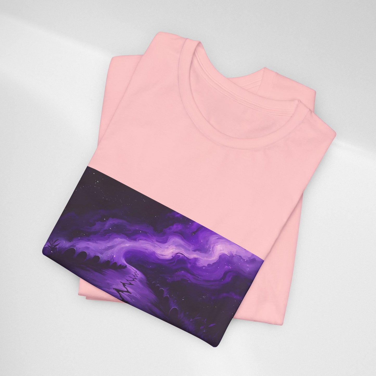 You Never Walk Alone Tee — Purple Night Stairway Graphic T‑Shirt