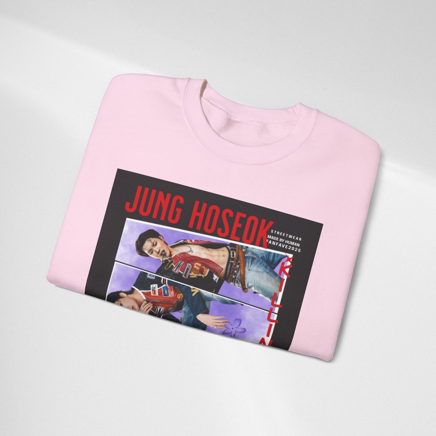 Photo Collage Crewneck Sweatshirt — 'JUNG HOSEOK' Graphic Pullover