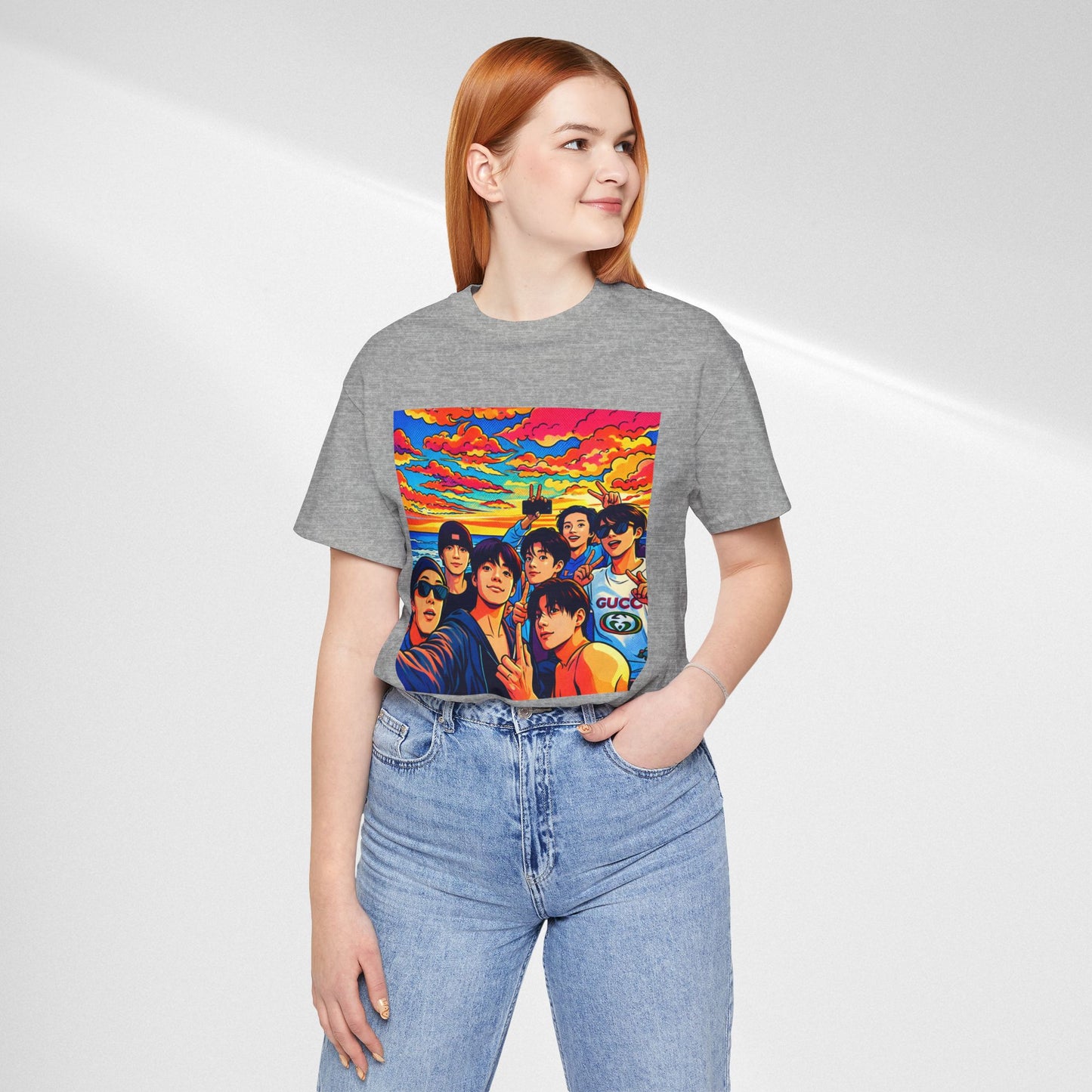 BTS Vibrant Sunset Group Portrait Tee