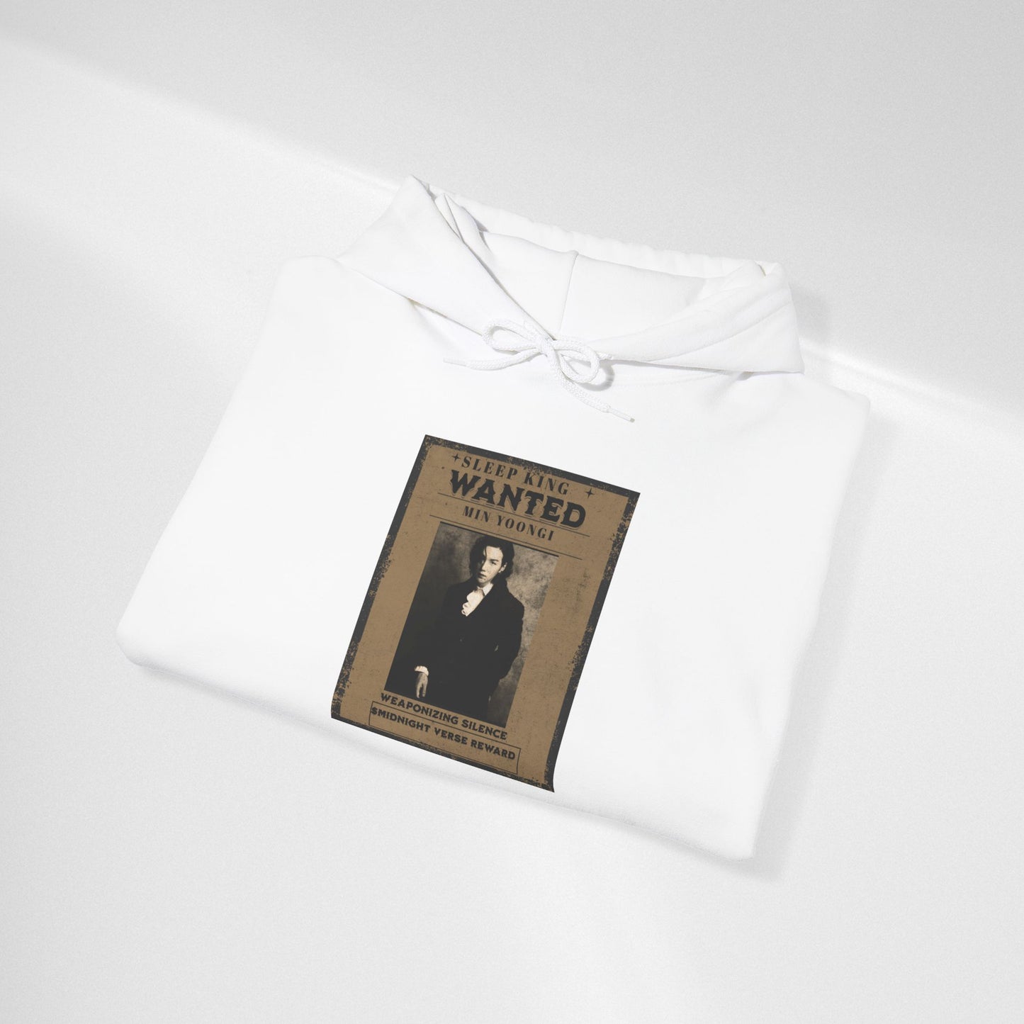 Suga Wanted Poster Hoodie — Vintage 'Wanted' Photo Sweatshirt