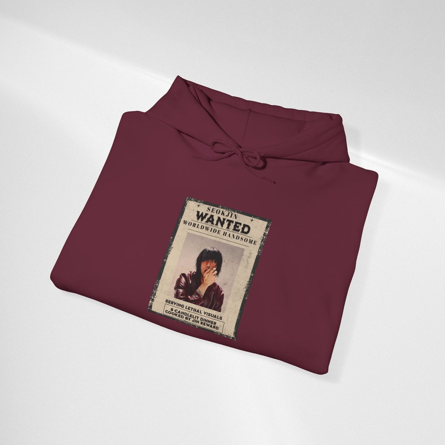 Jin Hoodie — "WANTED" Vintage Photo Poster Graphic Hoodie