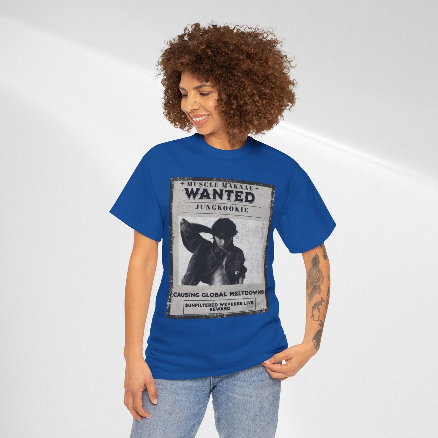 Wanted Poster T-Shirt — "Jungkookie" Vintage K-Pop Graphic Tee