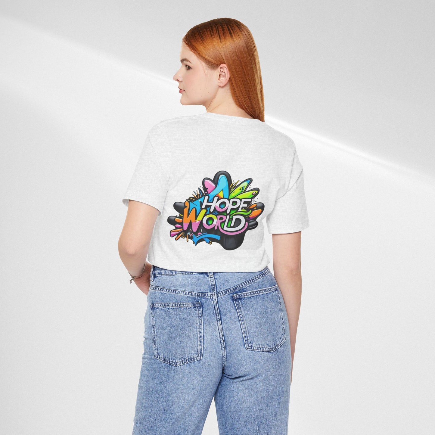 Hope World Graphic Tee — Colorful Graffiti BTS-Inspired Shirt