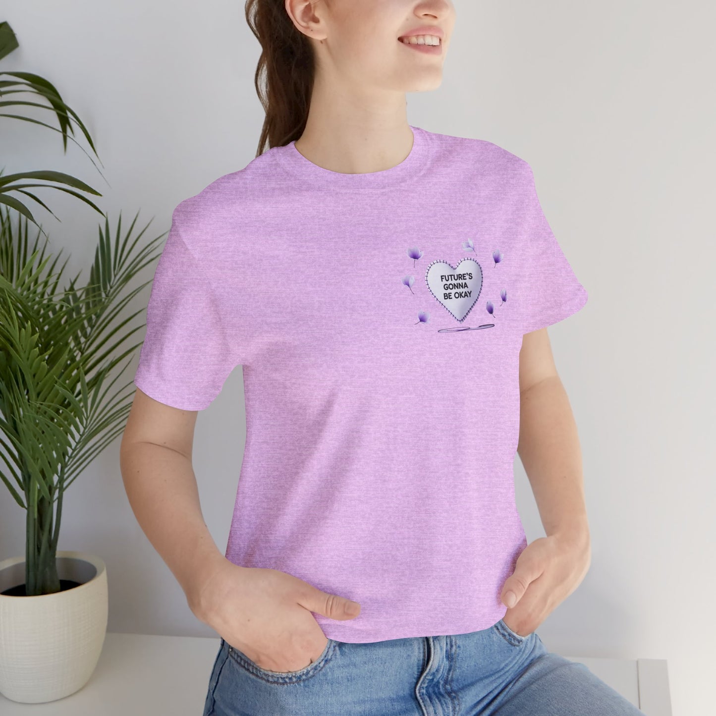Future's Gonna Be Okay T-Shirt — Purple Heart Positive Graphic Tee