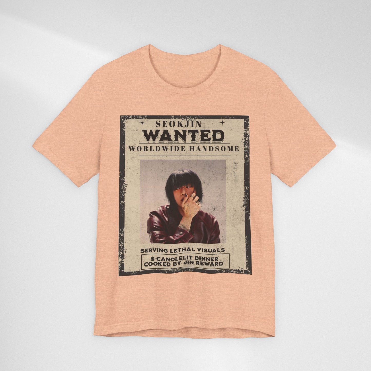 T-Shirt — 'Seokjin Wanted: Worldwide Handsome' Vintage Poster Tee
