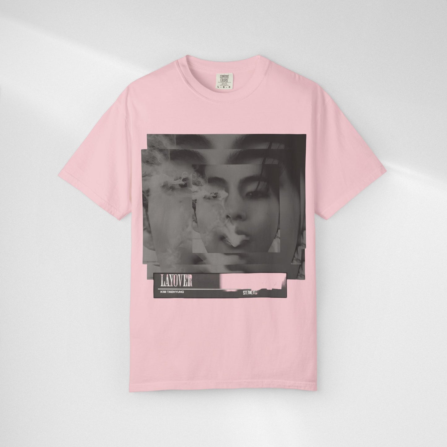 V Graphic Tee — Noir Glitch Portrait T-Shirt