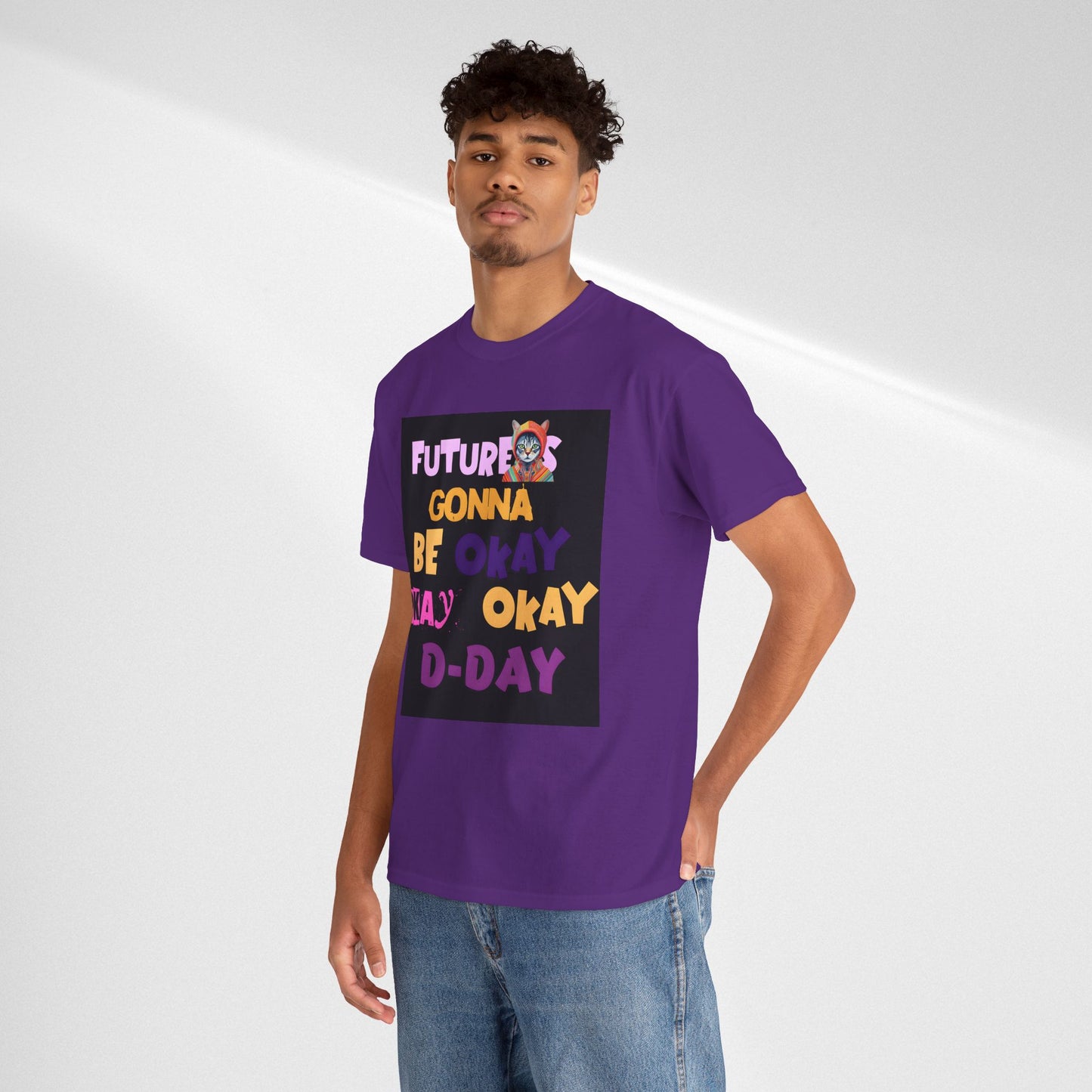 Future's Gonna Be Okay D-Day T-Shirt — Positive Retro Graphic Tee