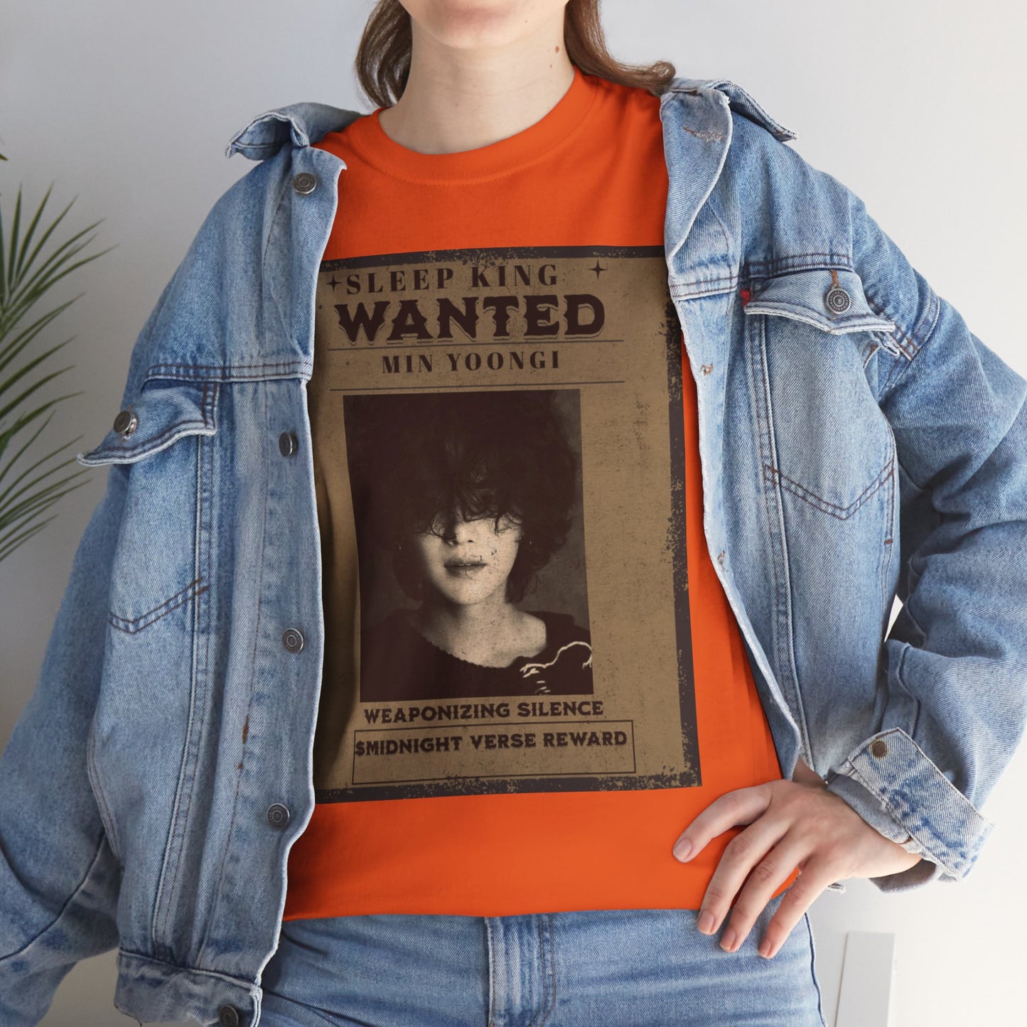 Suga Vintage “Sleeping Wanted” Retro Poster T-Shirt