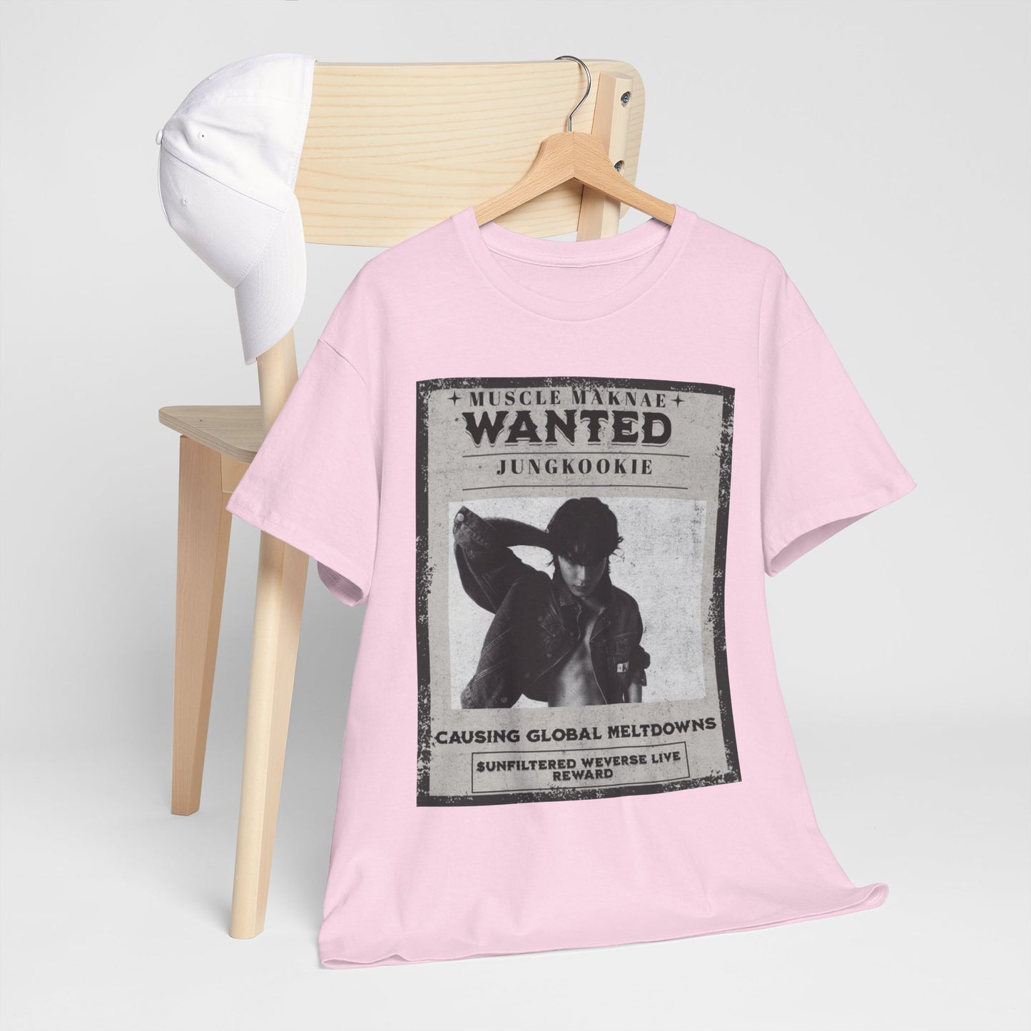 Wanted Poster T-Shirt — "Jungkookie" Vintage K-Pop Graphic Tee