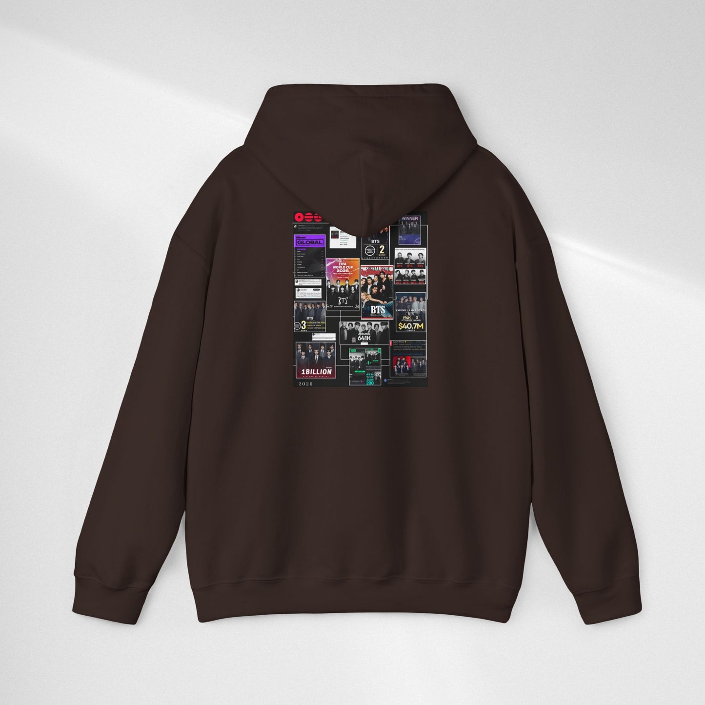 BTS ARIRANG Band Poster Collage Hoodie — Vintage Gig Tour Graphic Sweatshirt