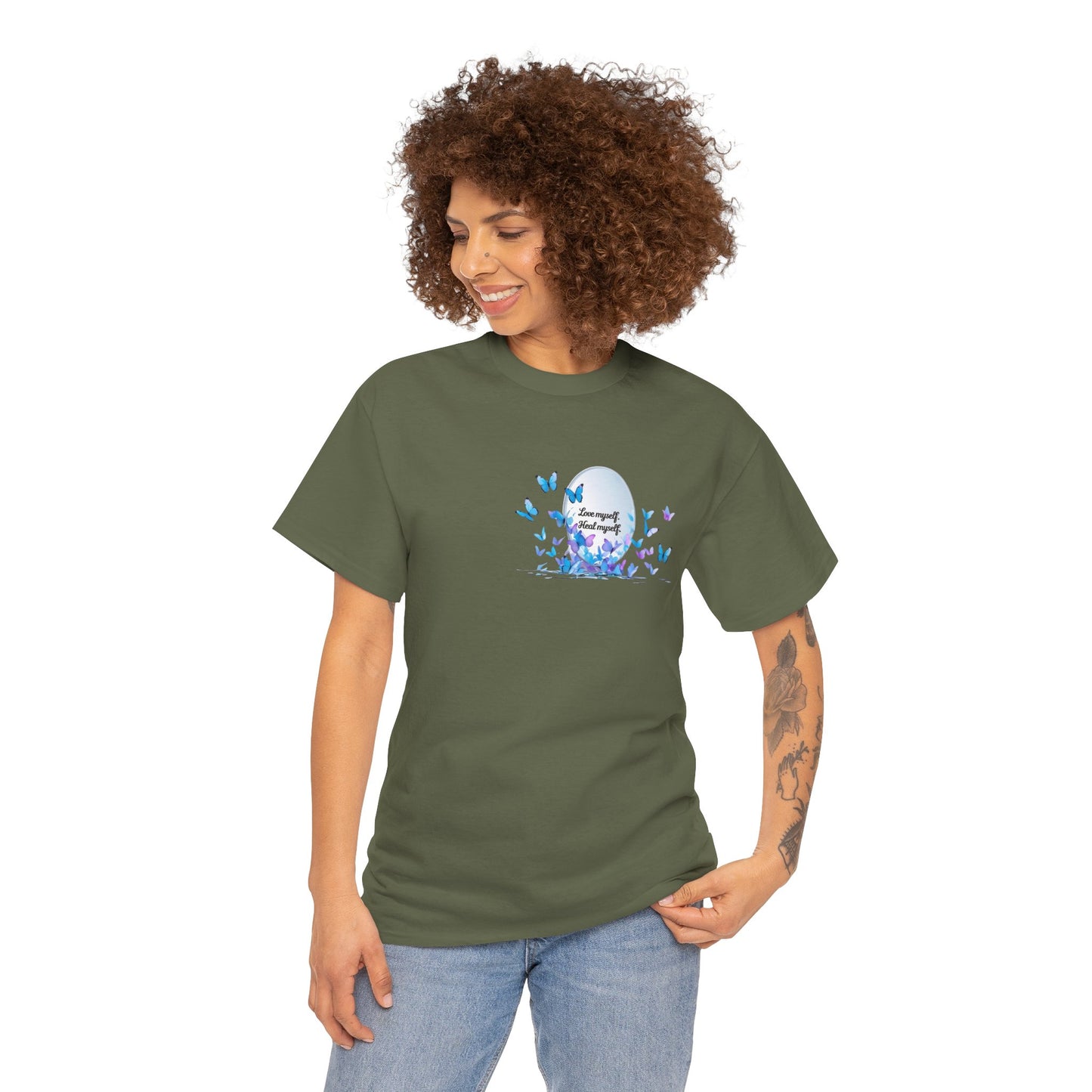 Butterfly Moon T-Shirt — "Strength Through Change" Inspirational Tee