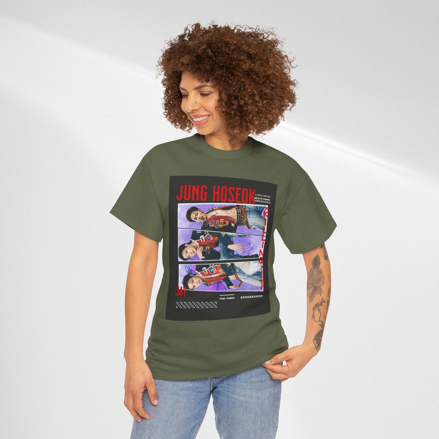 Jung Hoseok Photo Collage Tee — Retro K-Pop Fan Shirt