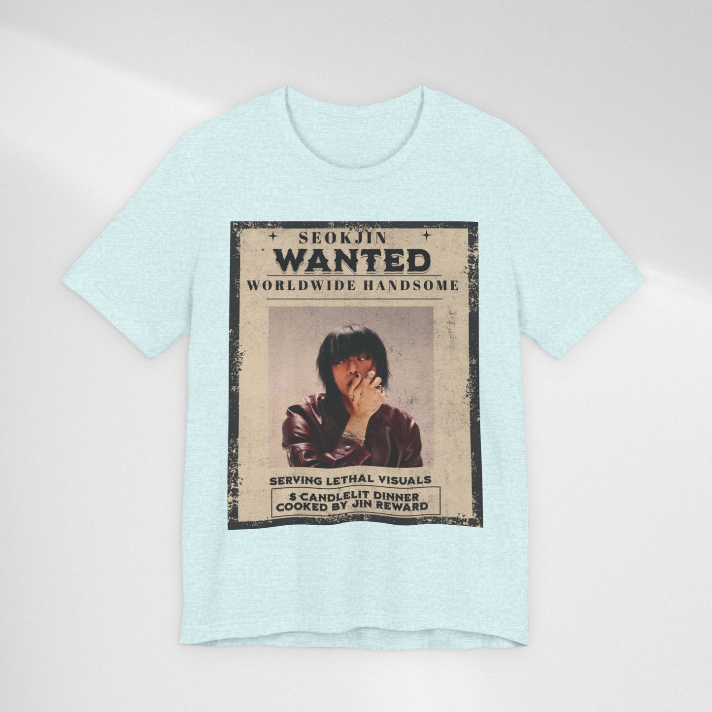 T-Shirt — 'Seokjin Wanted: Worldwide Handsome' Vintage Poster Tee