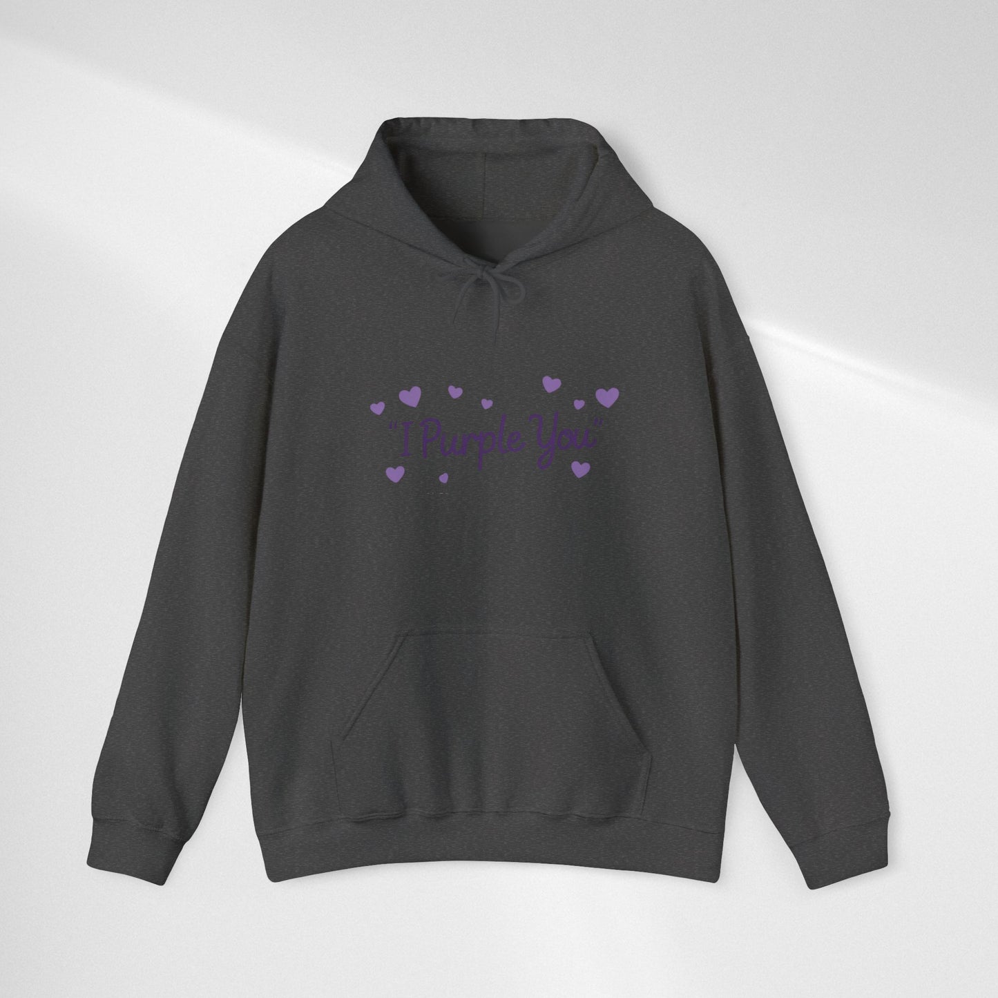 I Purple You Hoodie — Cute Purple Heart Love Pullover