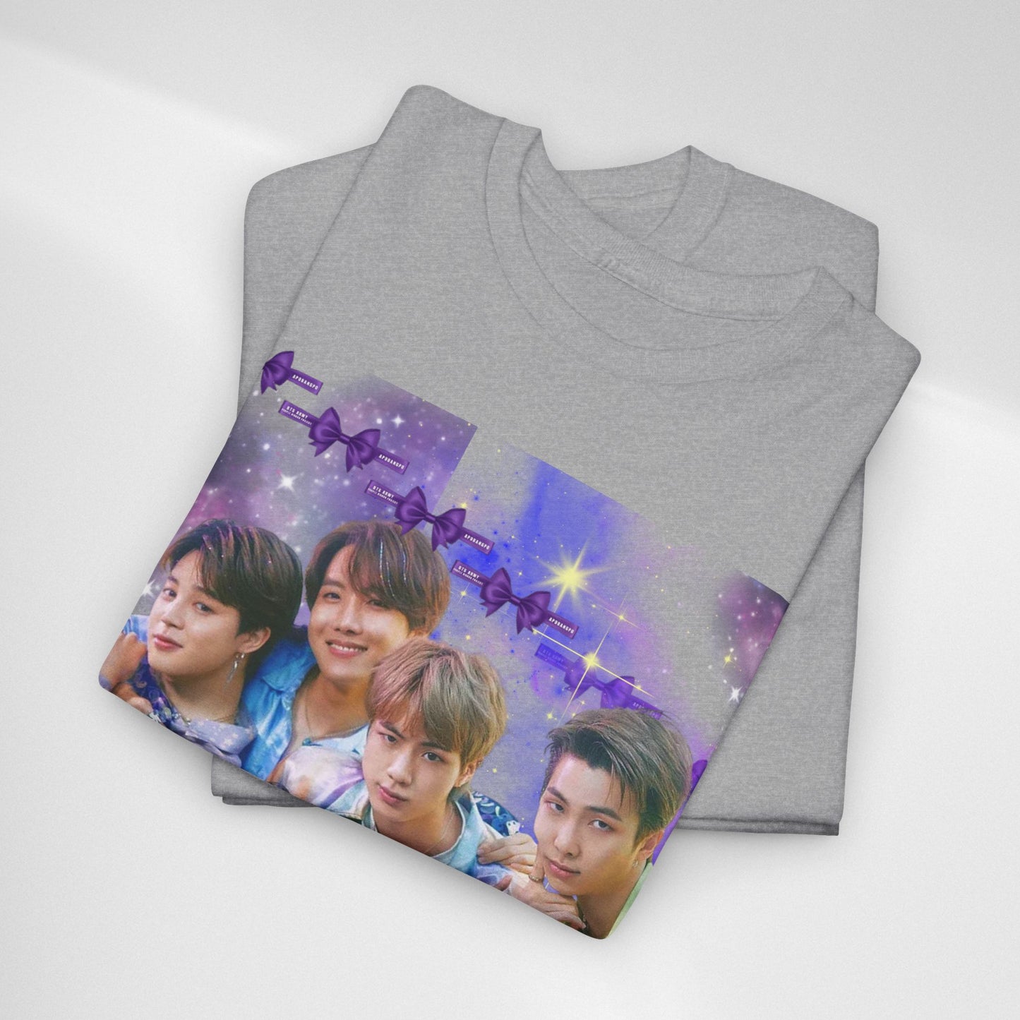 BTS Collage Tee — Purple Dream Photo Graphic T-Shirt