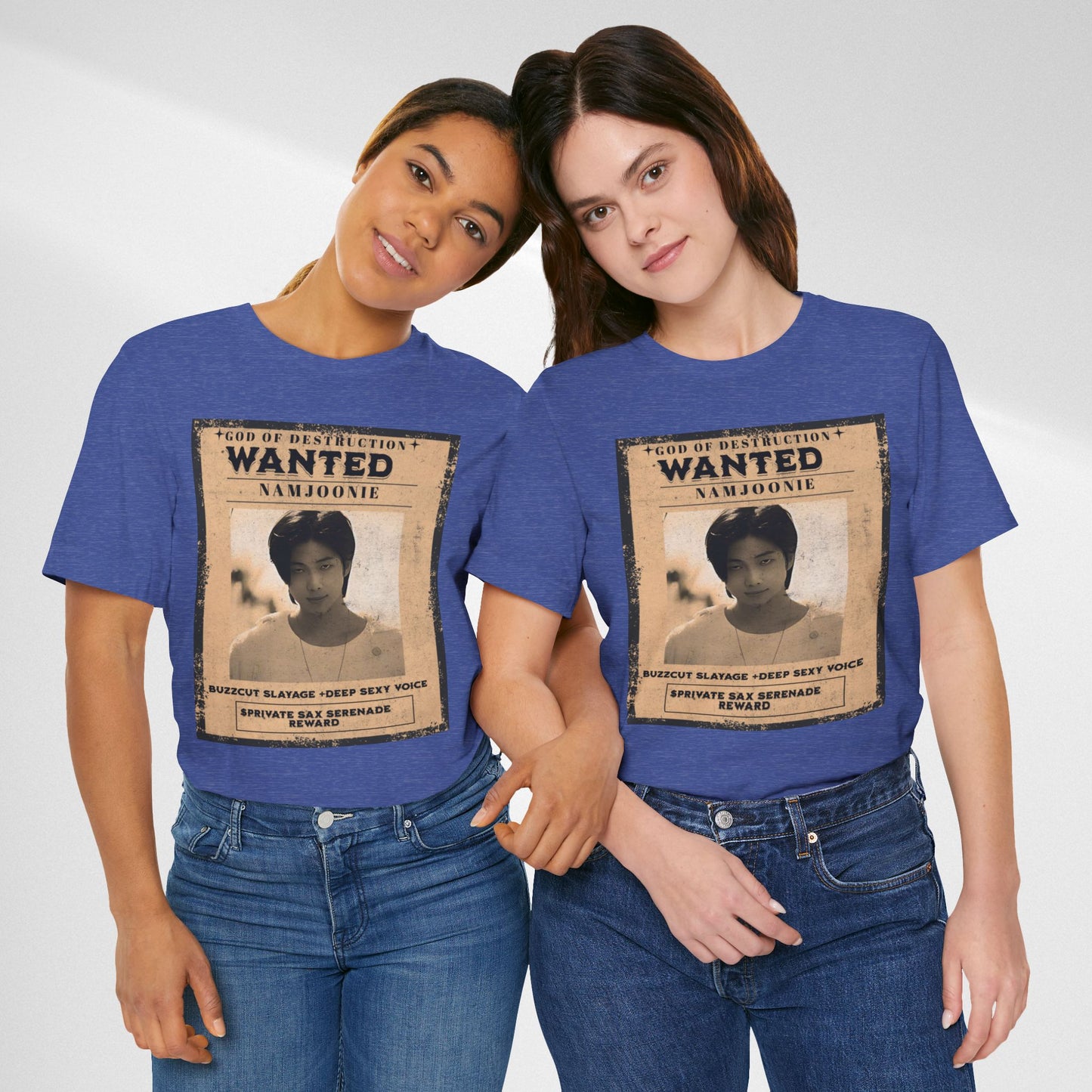 T-Shirt — Vintage 'Wanted: Namjoonie' Photo Tee (K-Pop Fan Poster Style)