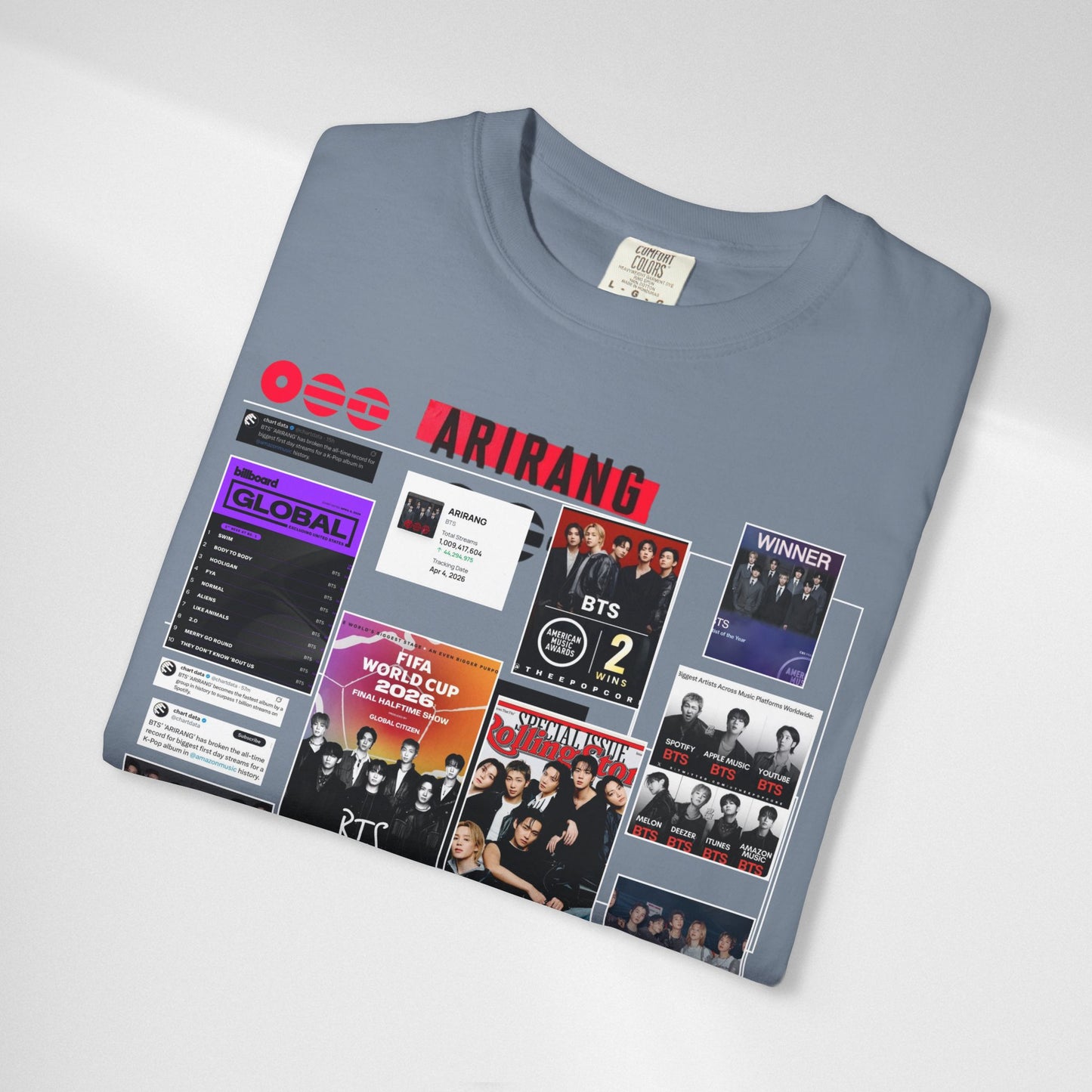 BTS  ARIRANG Collage Graphic T-Shirt — K-Pop Fan Tribute Tee