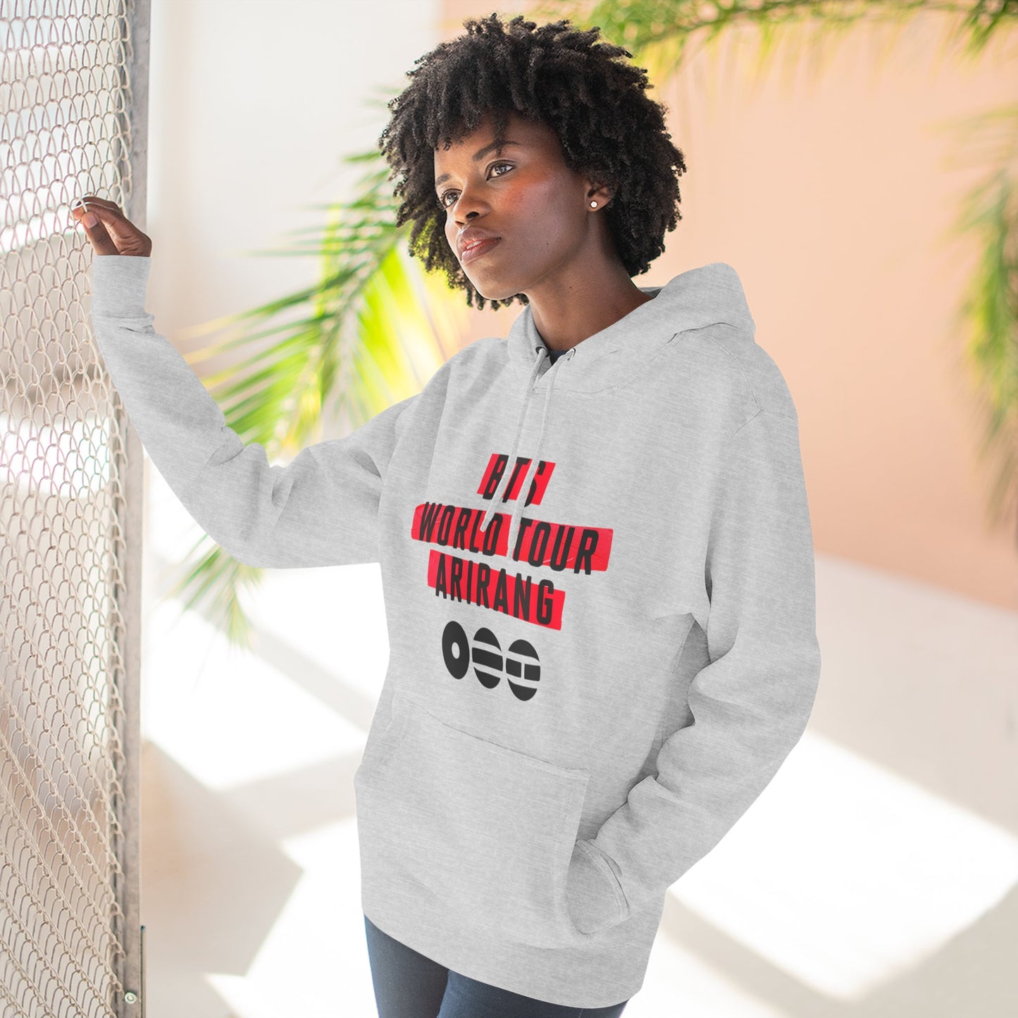 BTS World Tour Hoodie — 'Arirang' Fleece Pullover with Tour Dates