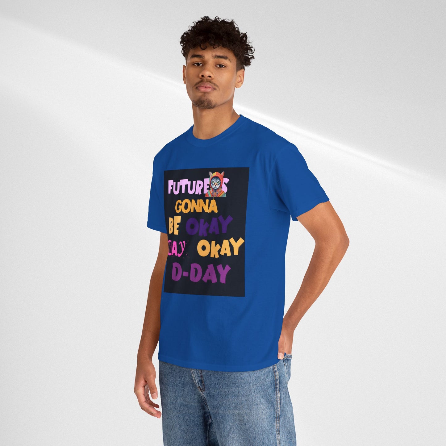 Future's Gonna Be Okay D-Day T-Shirt — Positive Retro Graphic Tee
