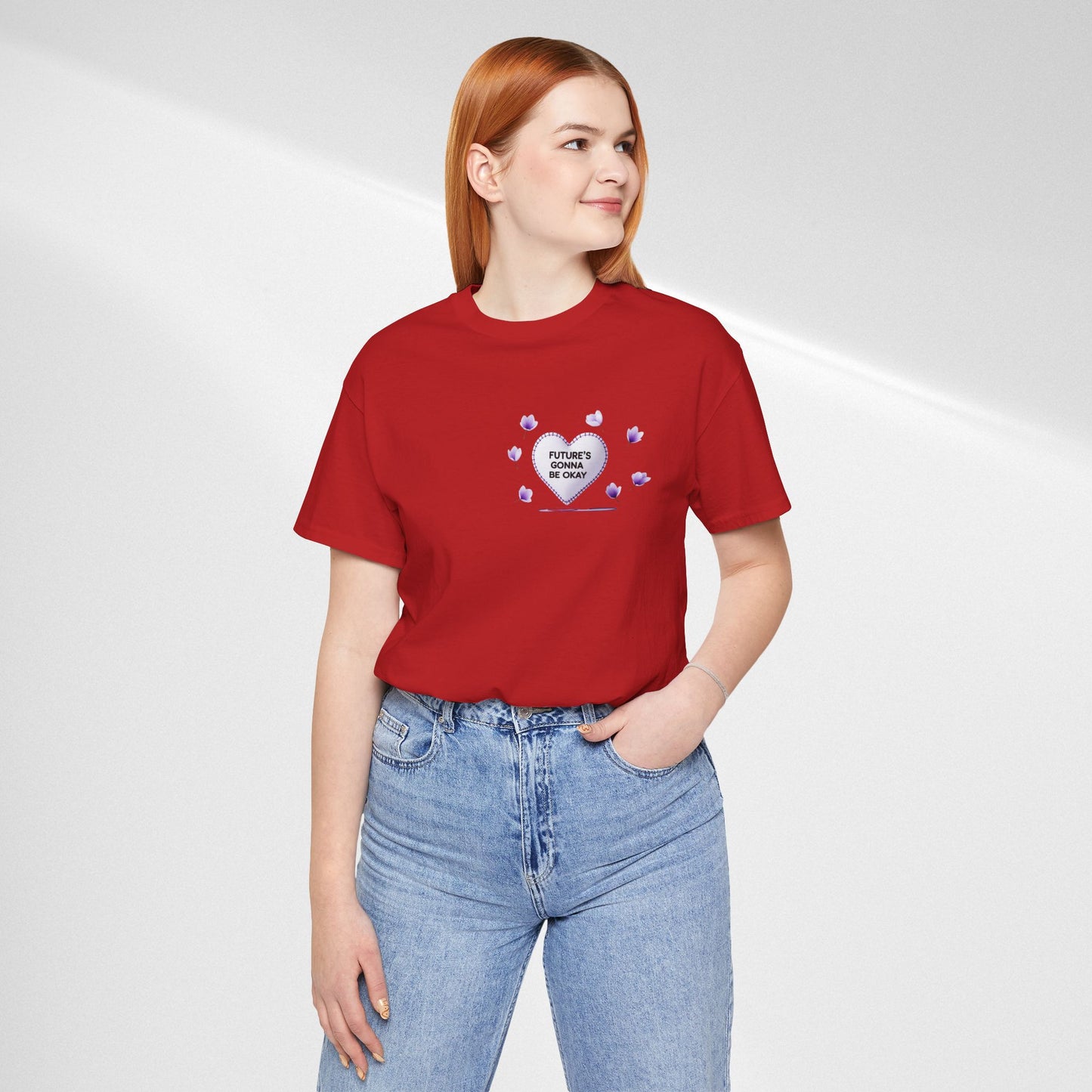 Future's Gonna Be Okay T-Shirt — Purple Heart Positive Graphic Tee