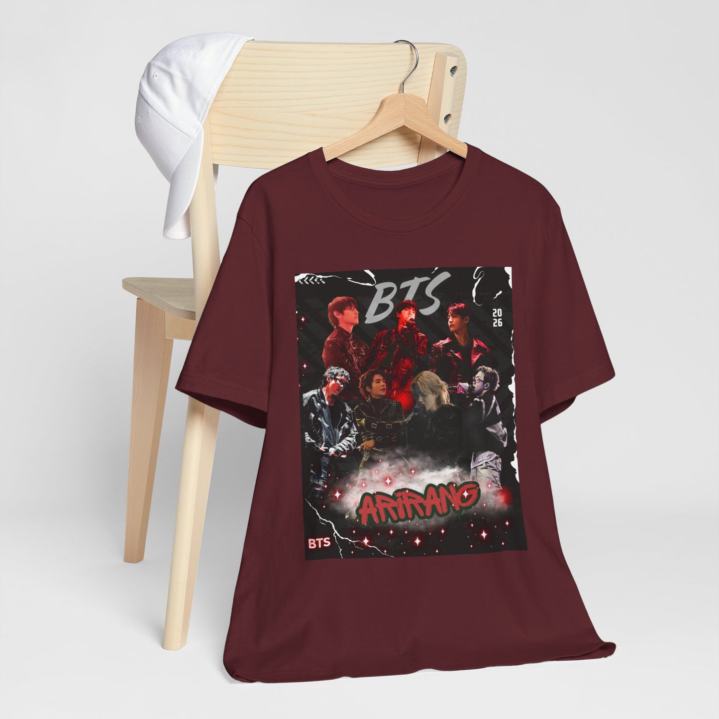 BTS ARIRANG Band Graphic Tee — 'BTS ARMY' Retro Concert Poster Shirt