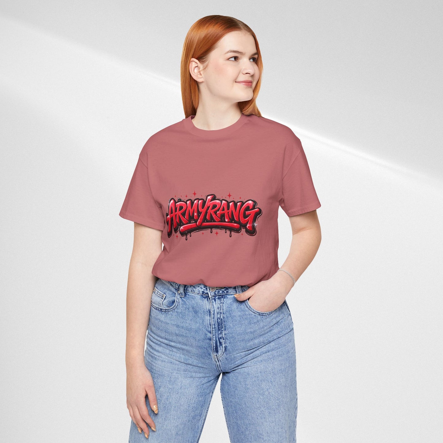 BTS T-Shirt — 'ARMYRANG' Red Graffiti Logo Tee