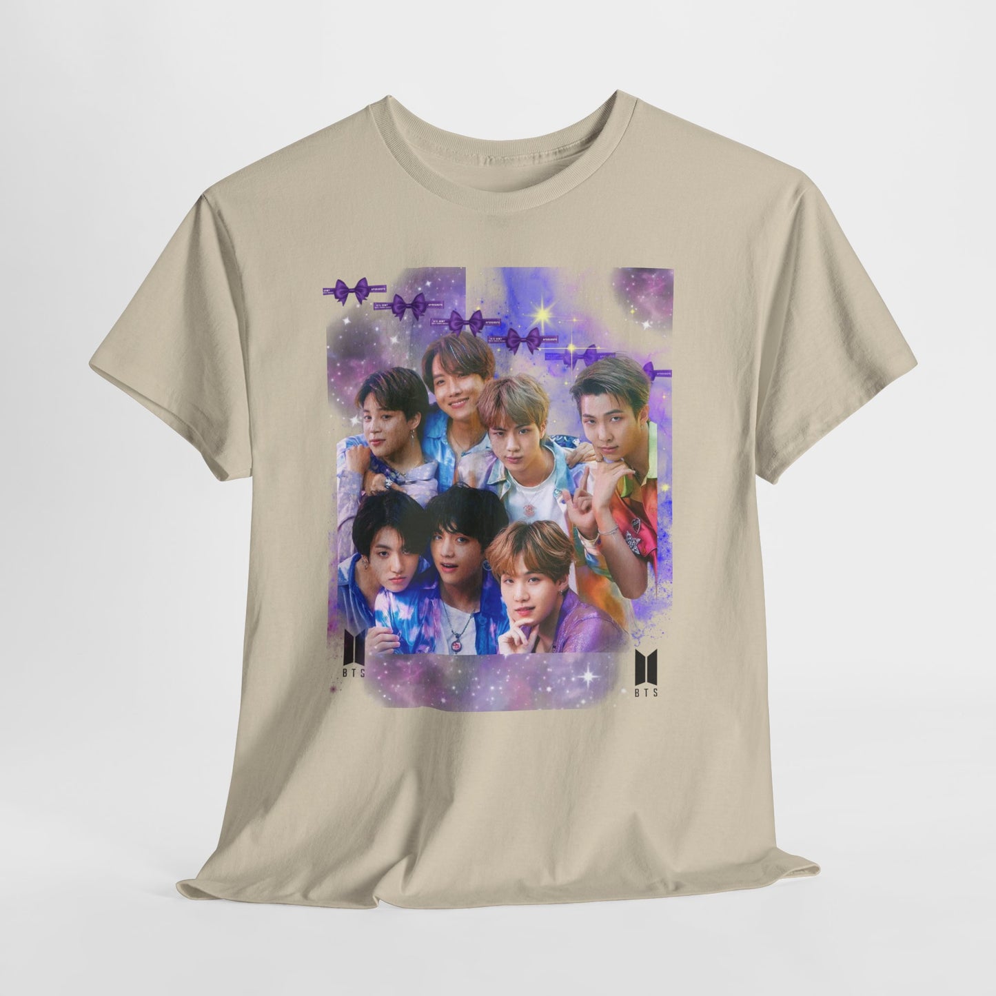 BTS Collage Tee — Purple Dream Photo Graphic T-Shirt
